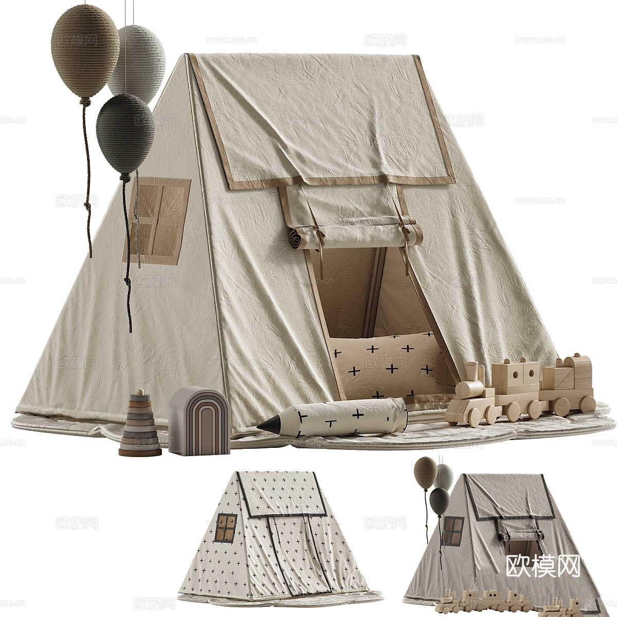 儿童房装饰 4483d模型下载