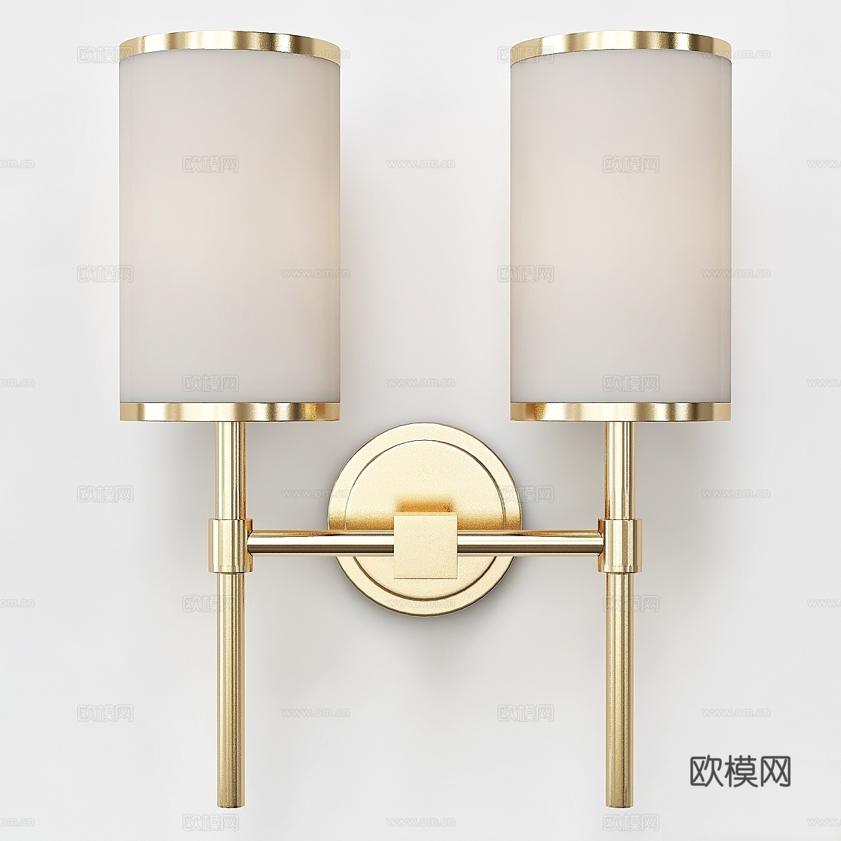 约翰 理查德现代黄铜壁灯3d模型
