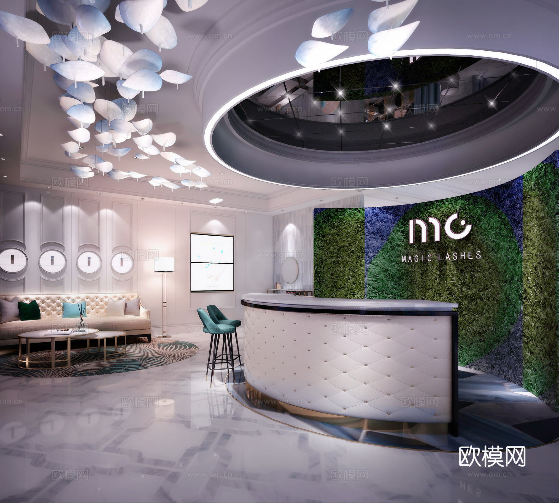 现代美甲店3d模型