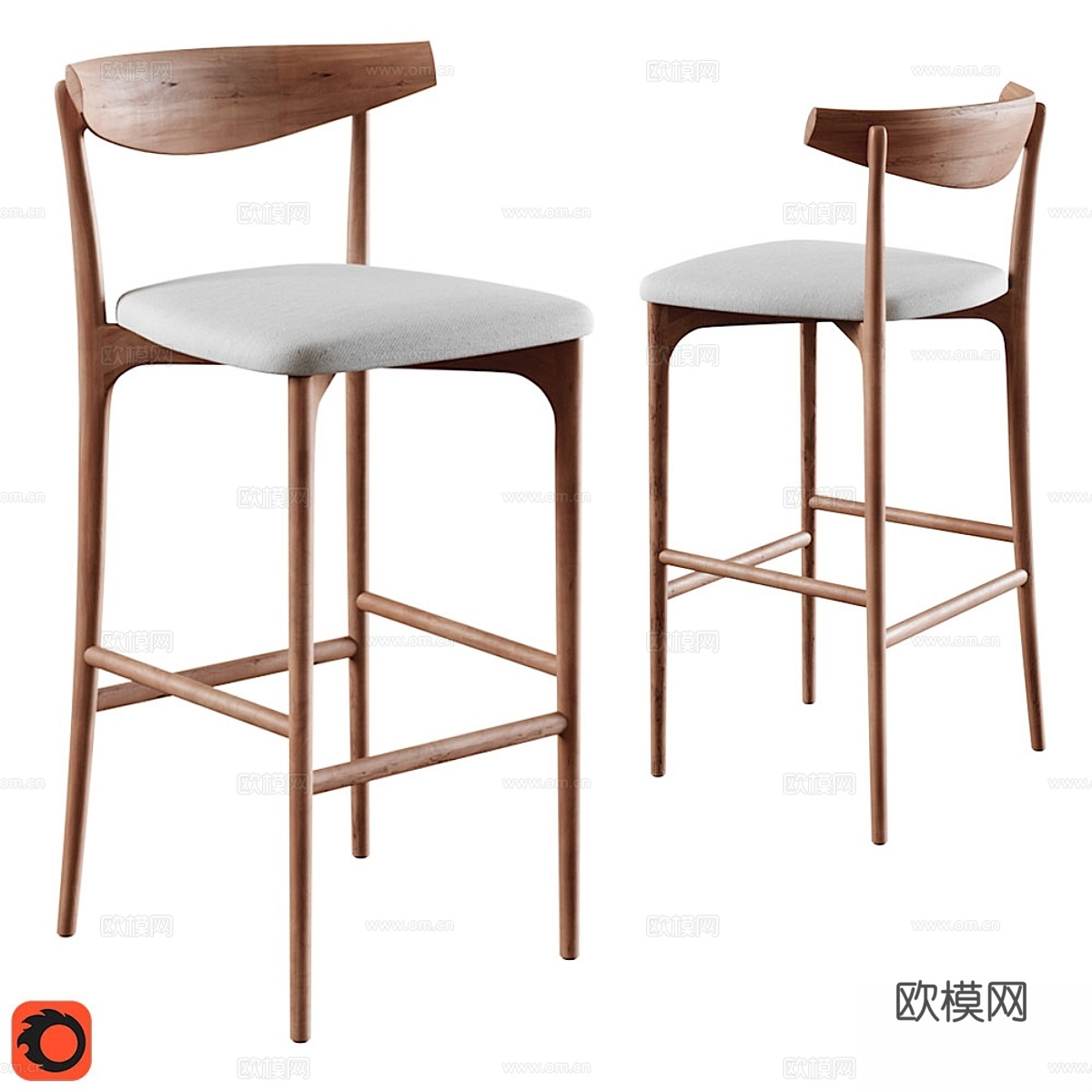 Saccaro 帕拉迪奥凳3d模型