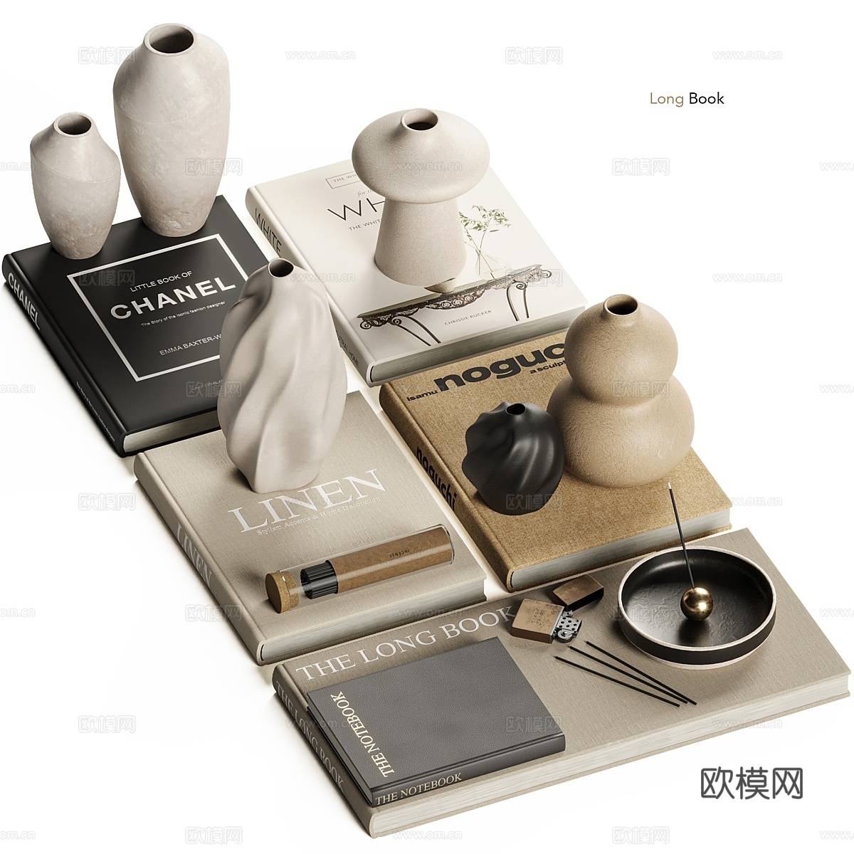 长书装饰套装3d模型