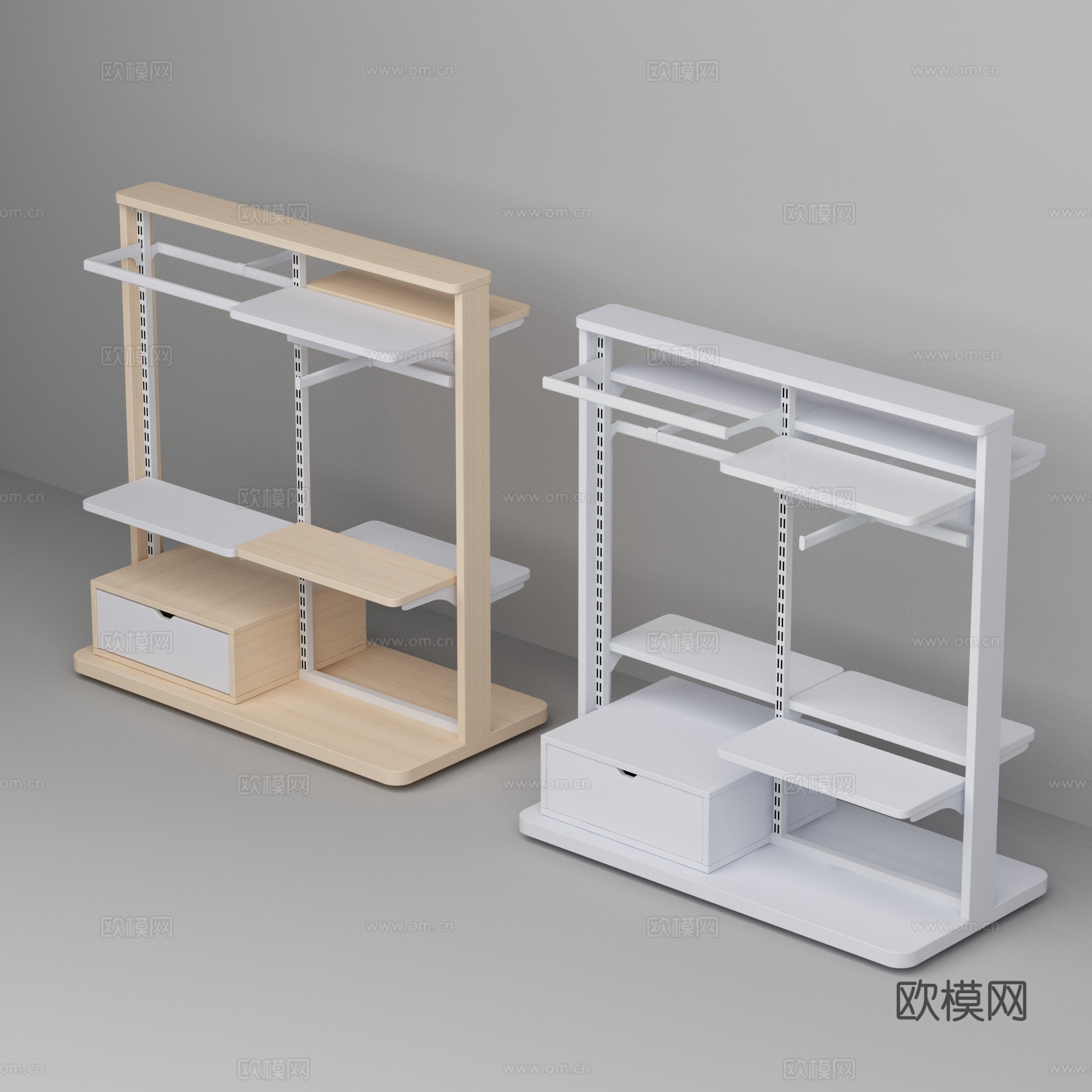 母婴店服装中岛柜3d模型