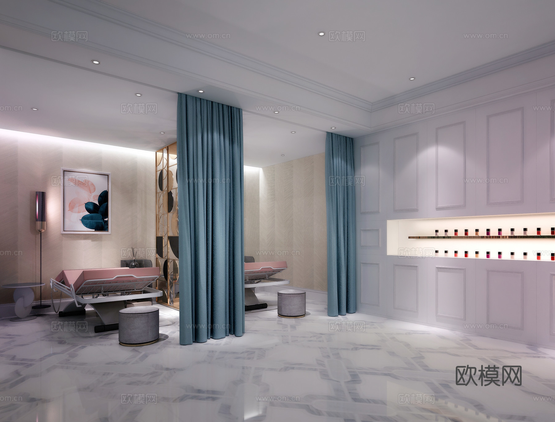 现代美甲店3d模型