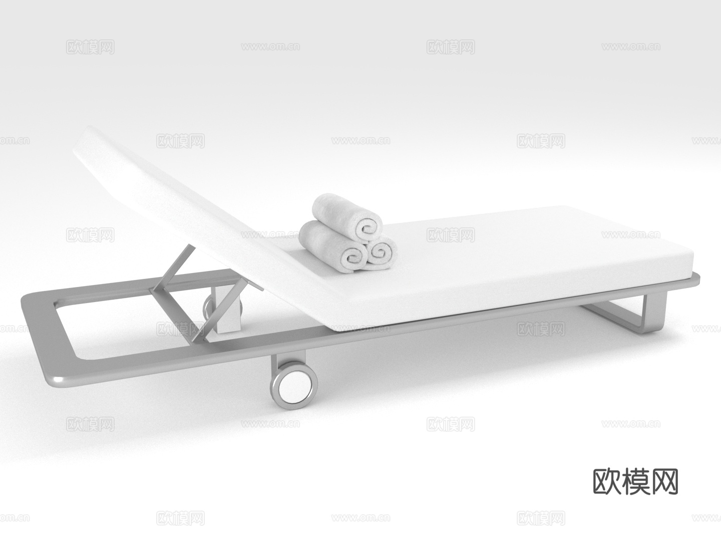 躺椅 沙滩椅 日光浴床3d模型