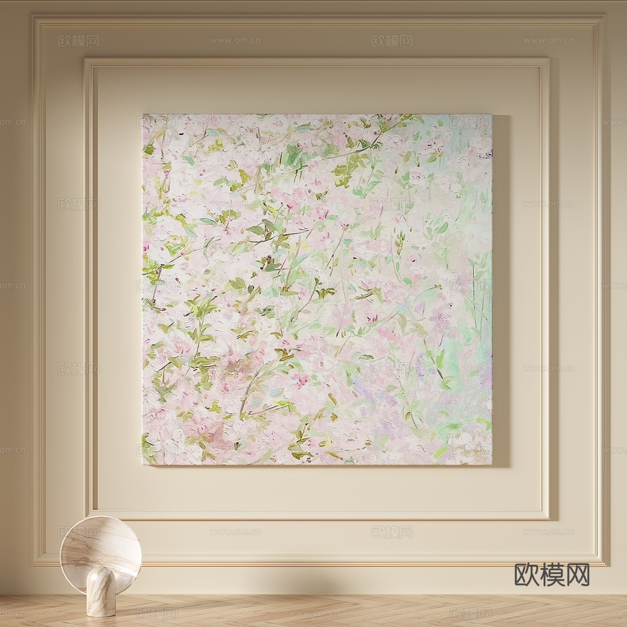 现代，奶油风，轻奢，肌理，简约，装饰画3d模型