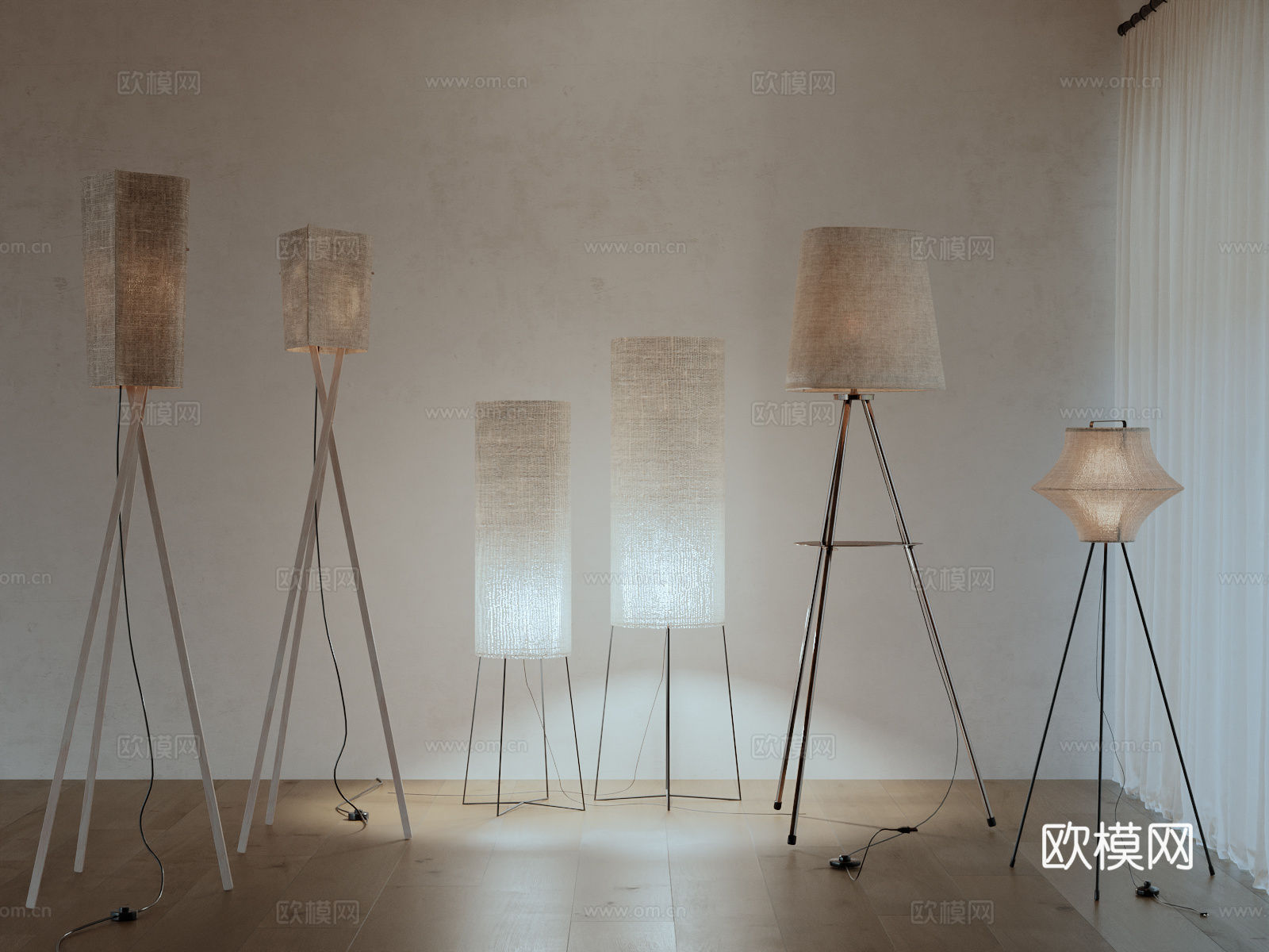 现代落地灯 灯具3d模型