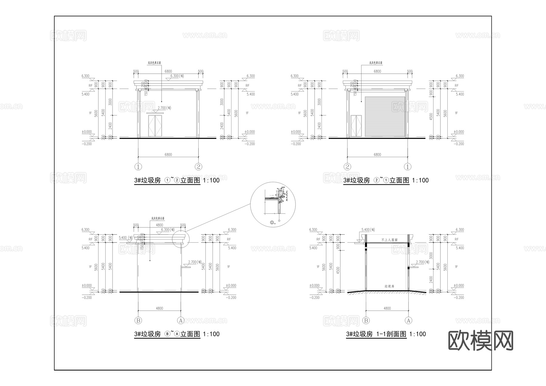 综合消防救援基地建设项目建筑施工图cad施工图