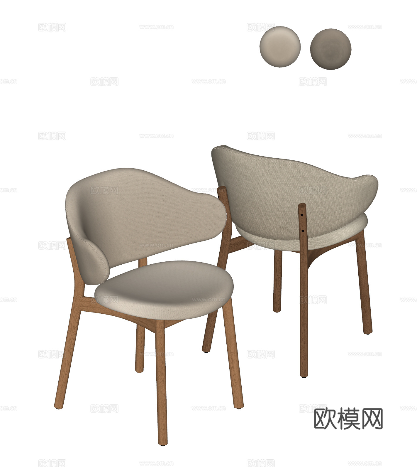 Calligaris 现代北欧单椅组合  餐椅 布艺单椅su模型
