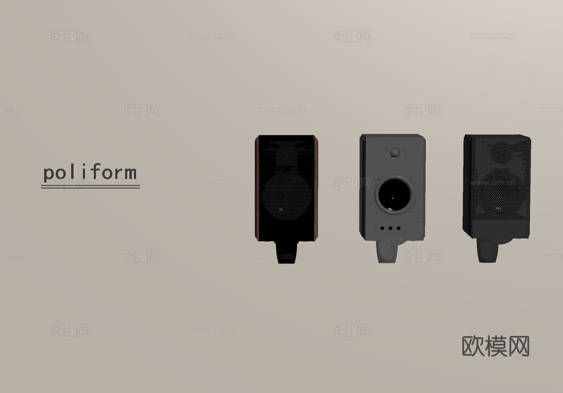 壁挂音箱 音响su模型