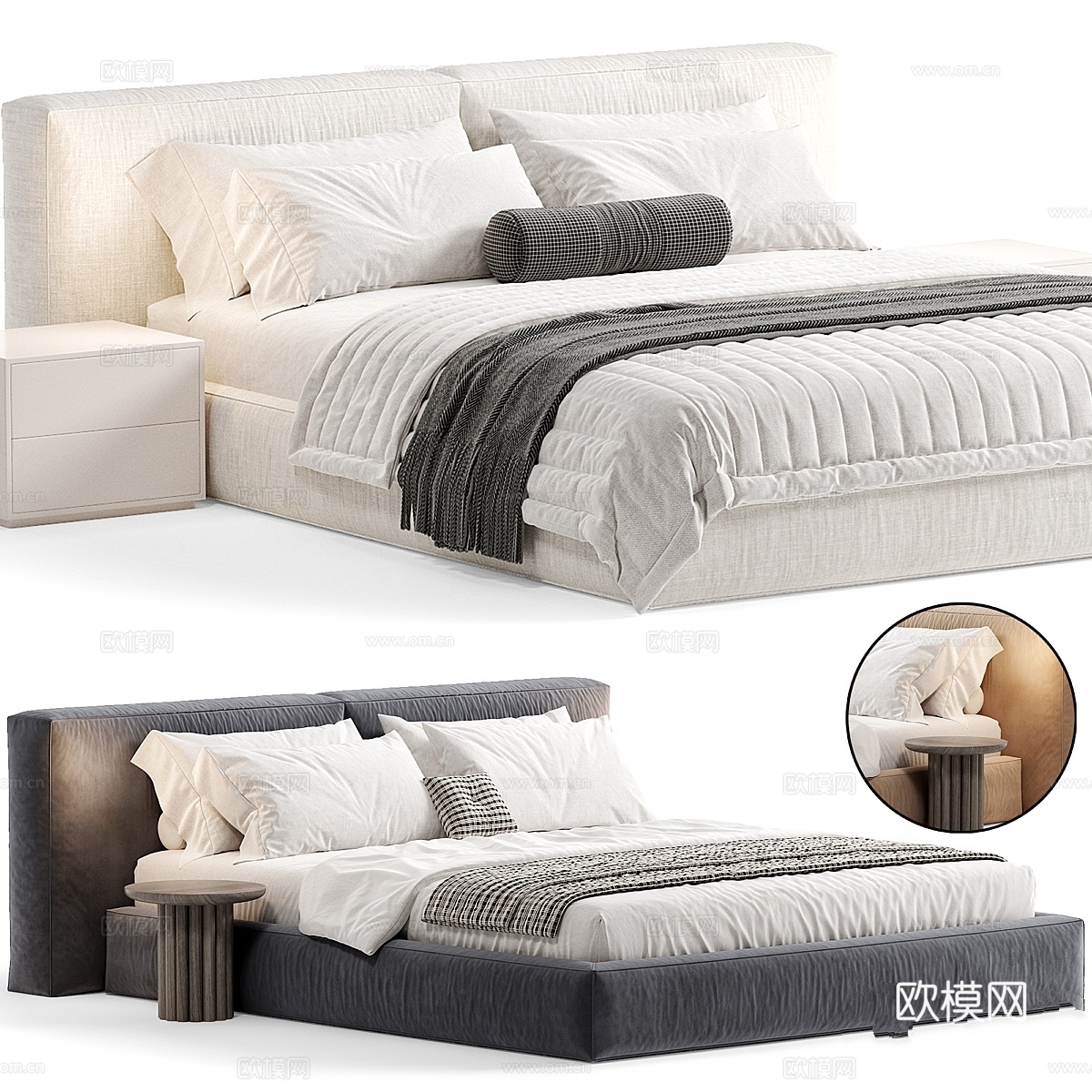 Elmalekfurniture Halo现代床3d模型