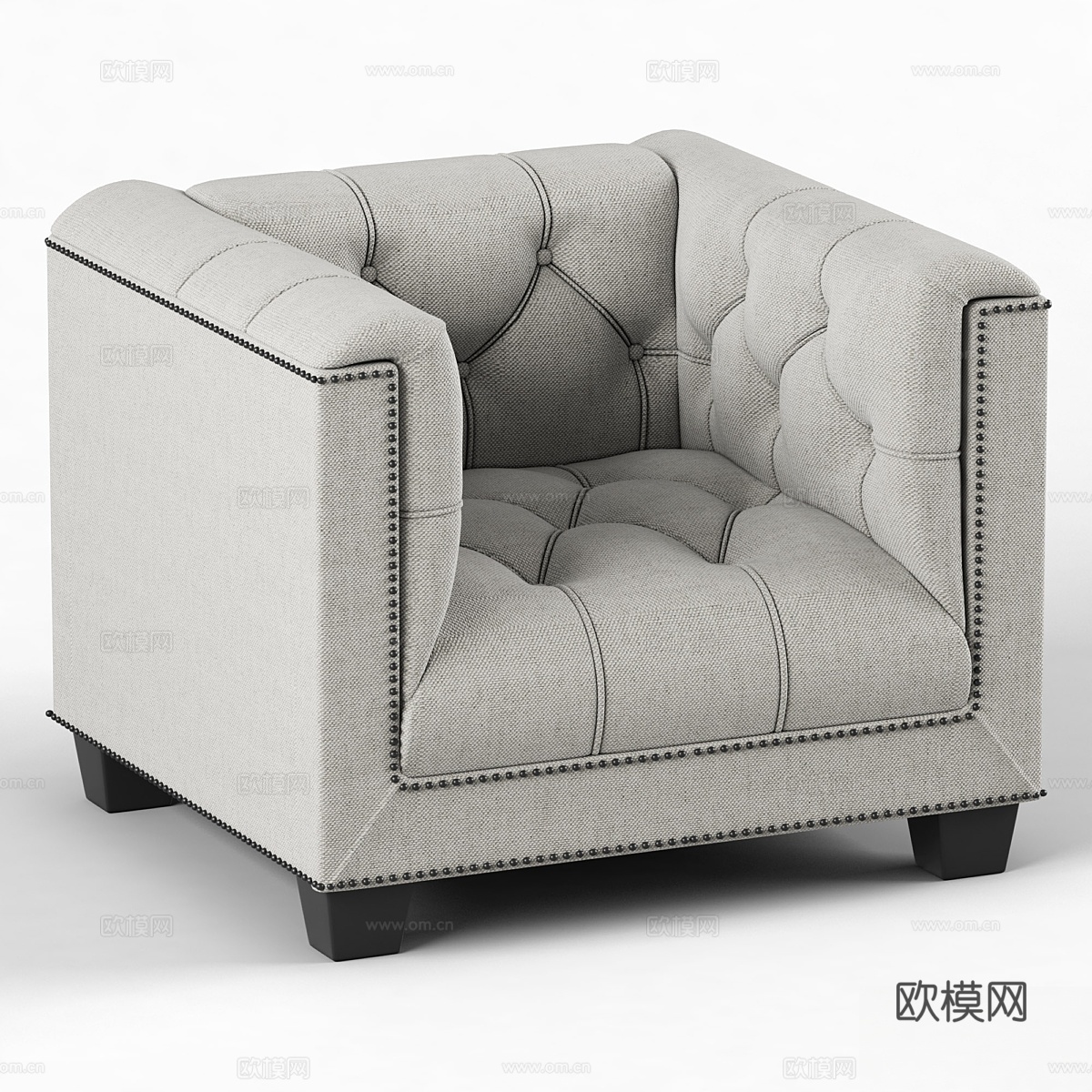 Baker Paris 俱乐部椅3d模型