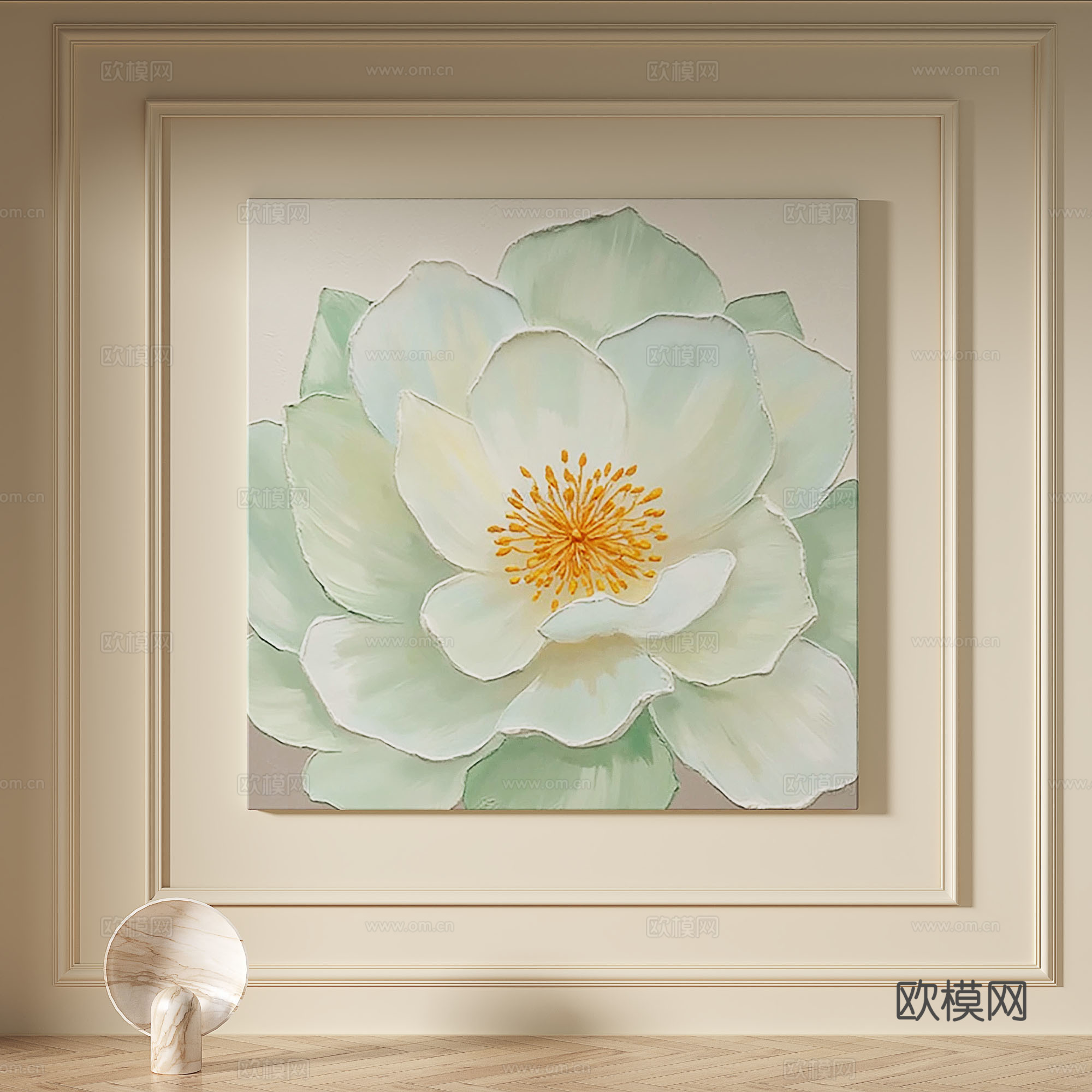 现代，奶油风，轻奢，肌理，简约，装饰画3d模型