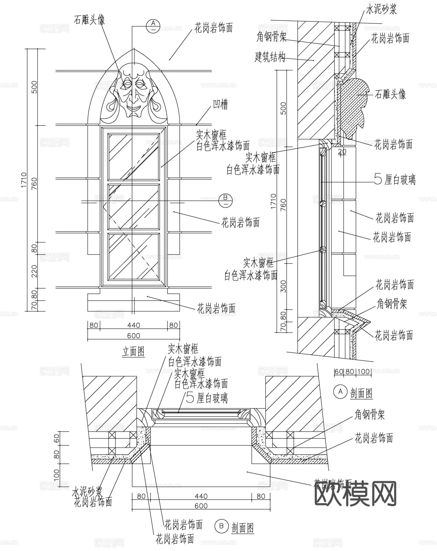 欧式窗户大样cad施工图cad施工图