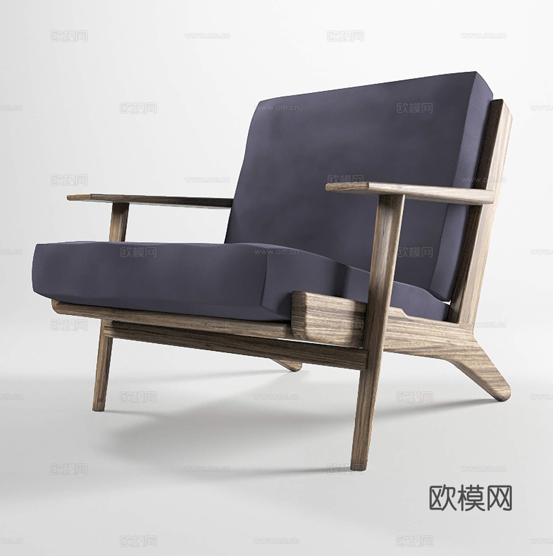 现代休闲椅 布椅扶手椅 书椅餐椅su模型