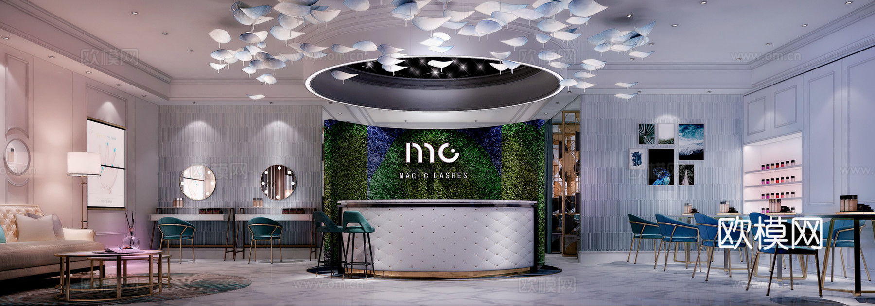 现代美甲店3d模型