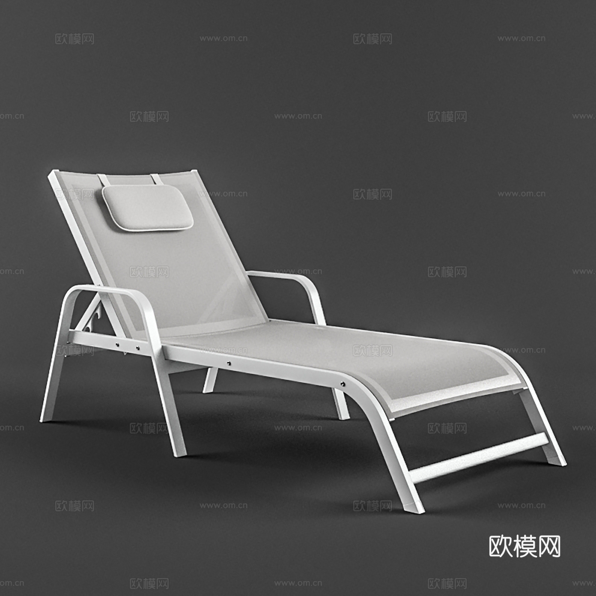 现代躺椅  室内躺椅   铁艺躺椅su模型