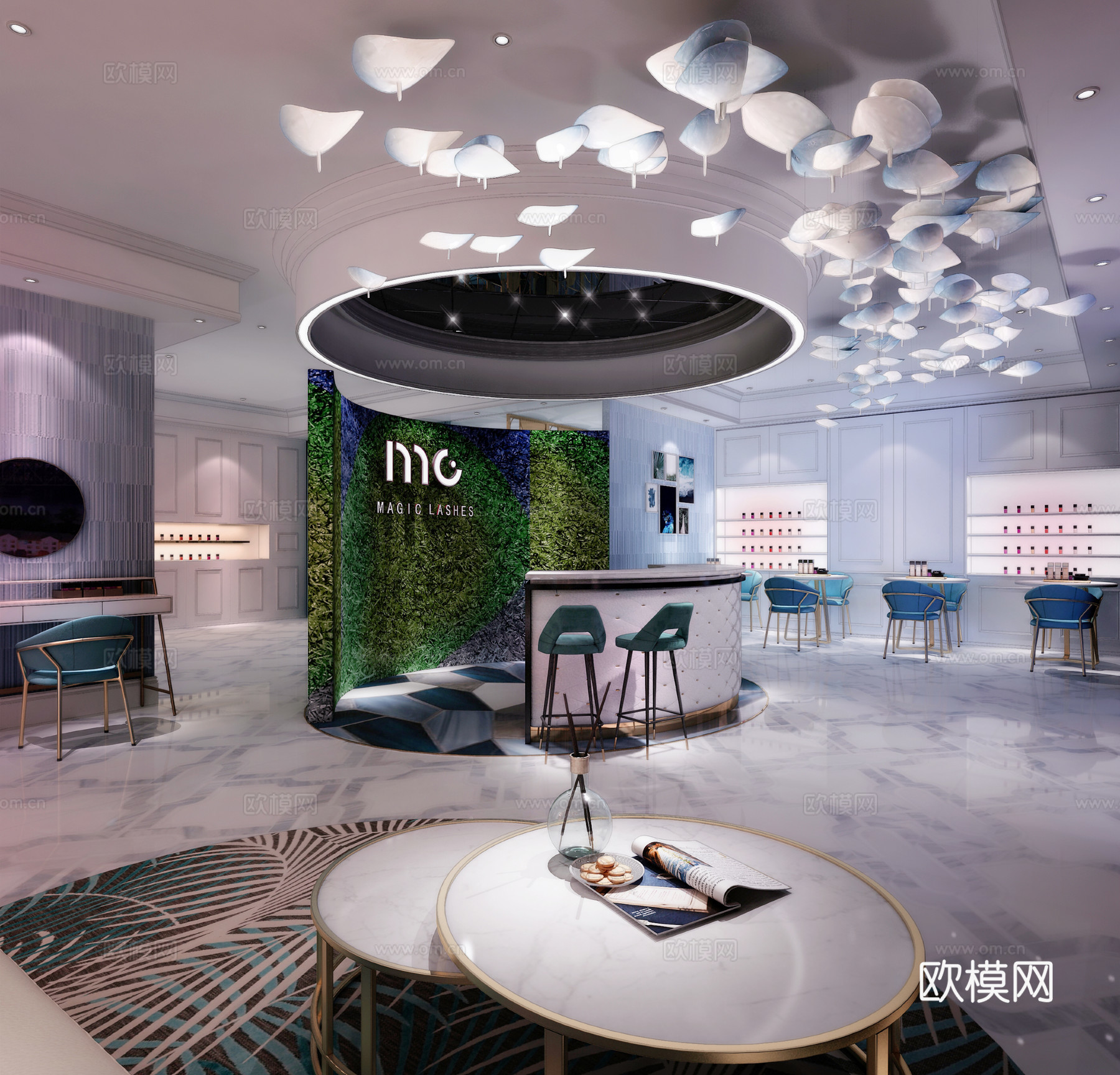 现代美甲店3d模型