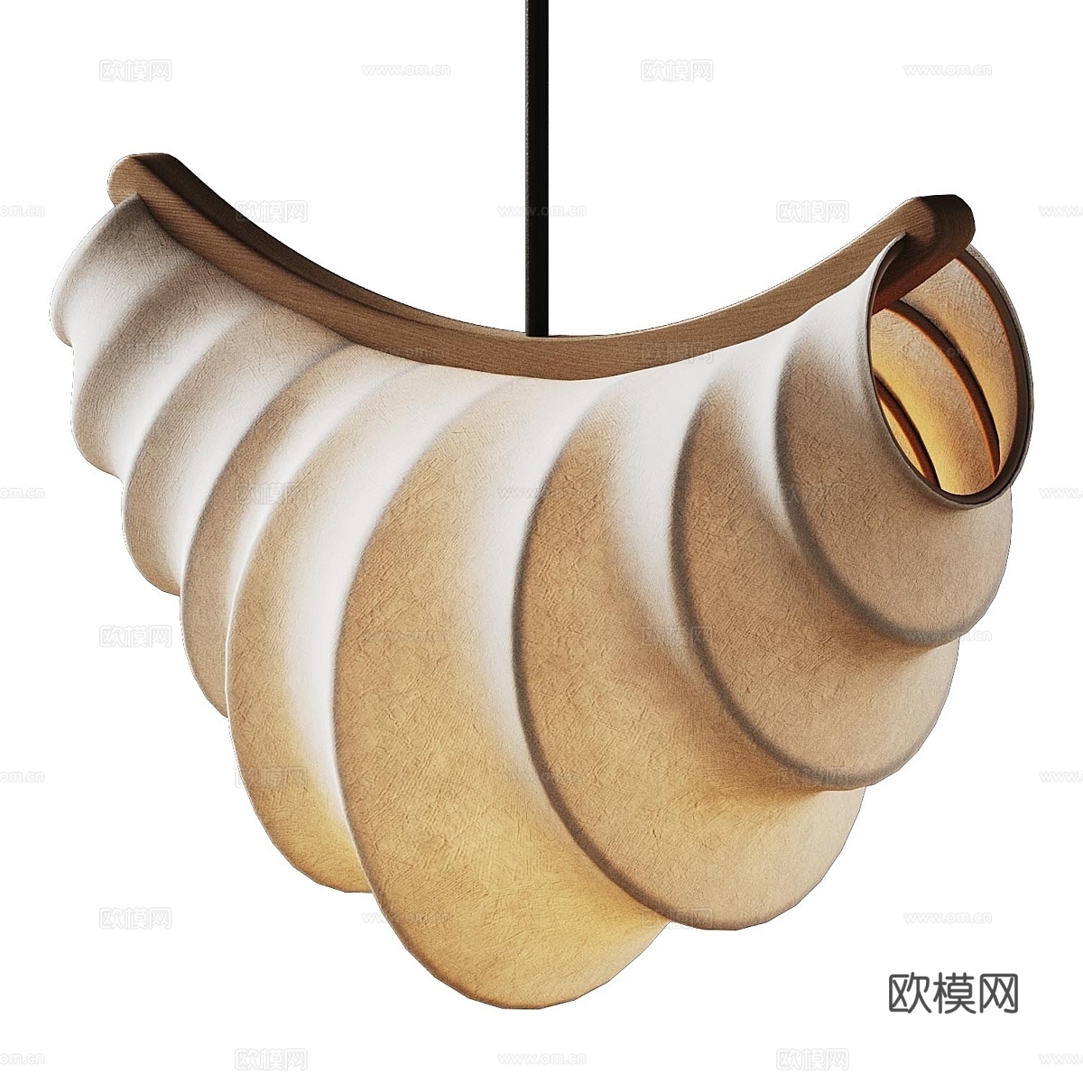 Helenloom的牛角形吊灯3d模型