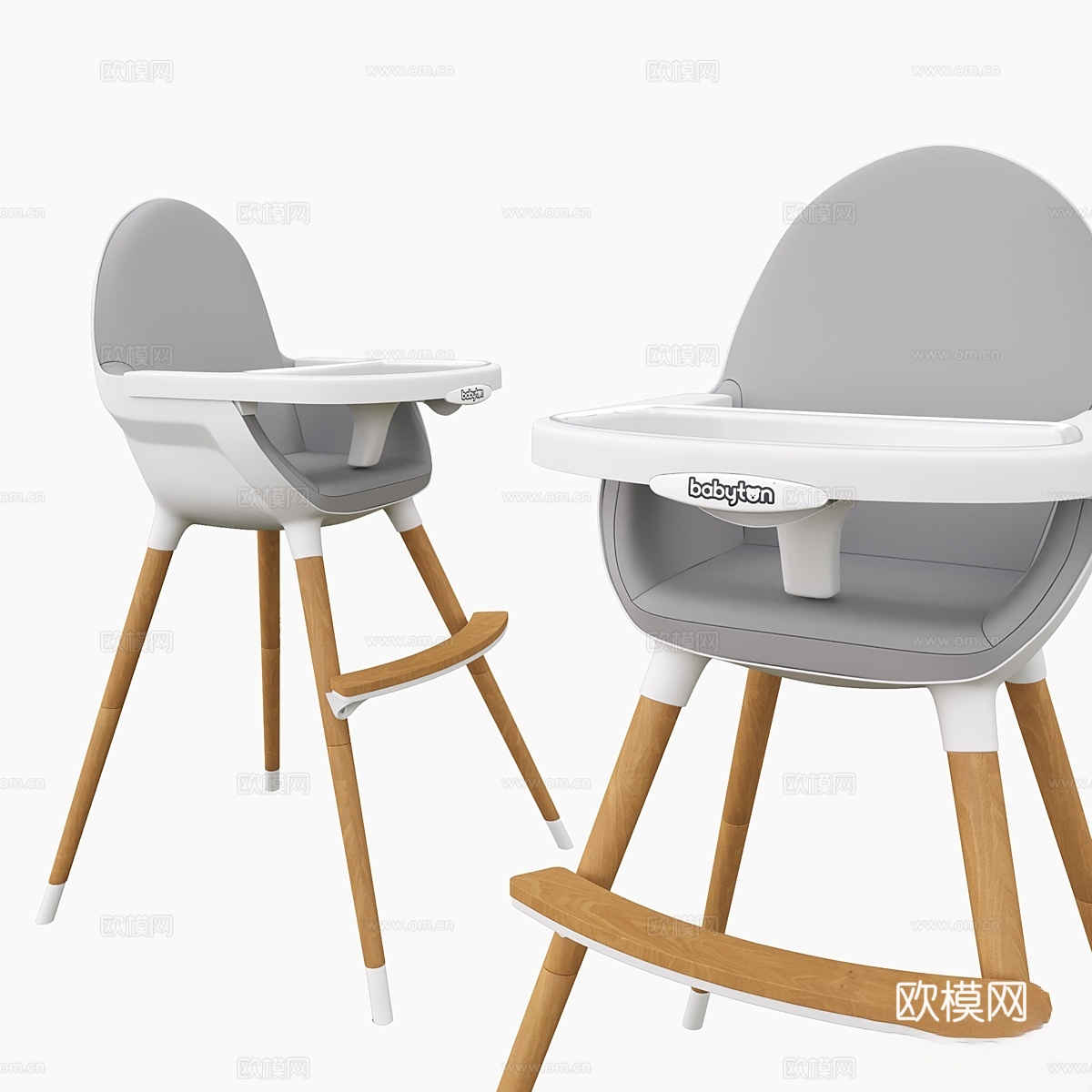 婴儿喂食椅3d模型