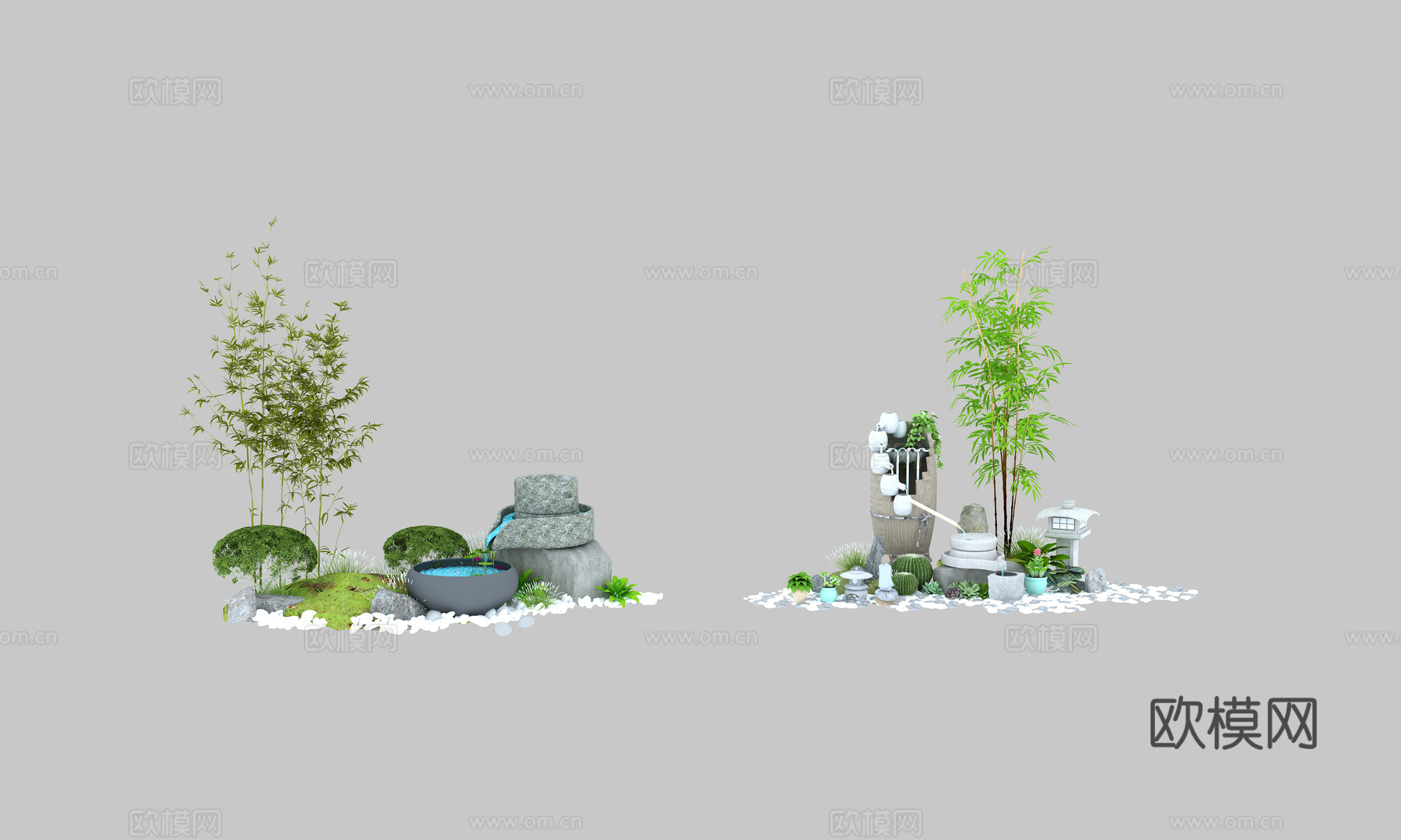 庭院景观  植物景观  景观小品 中庭景观3d模型