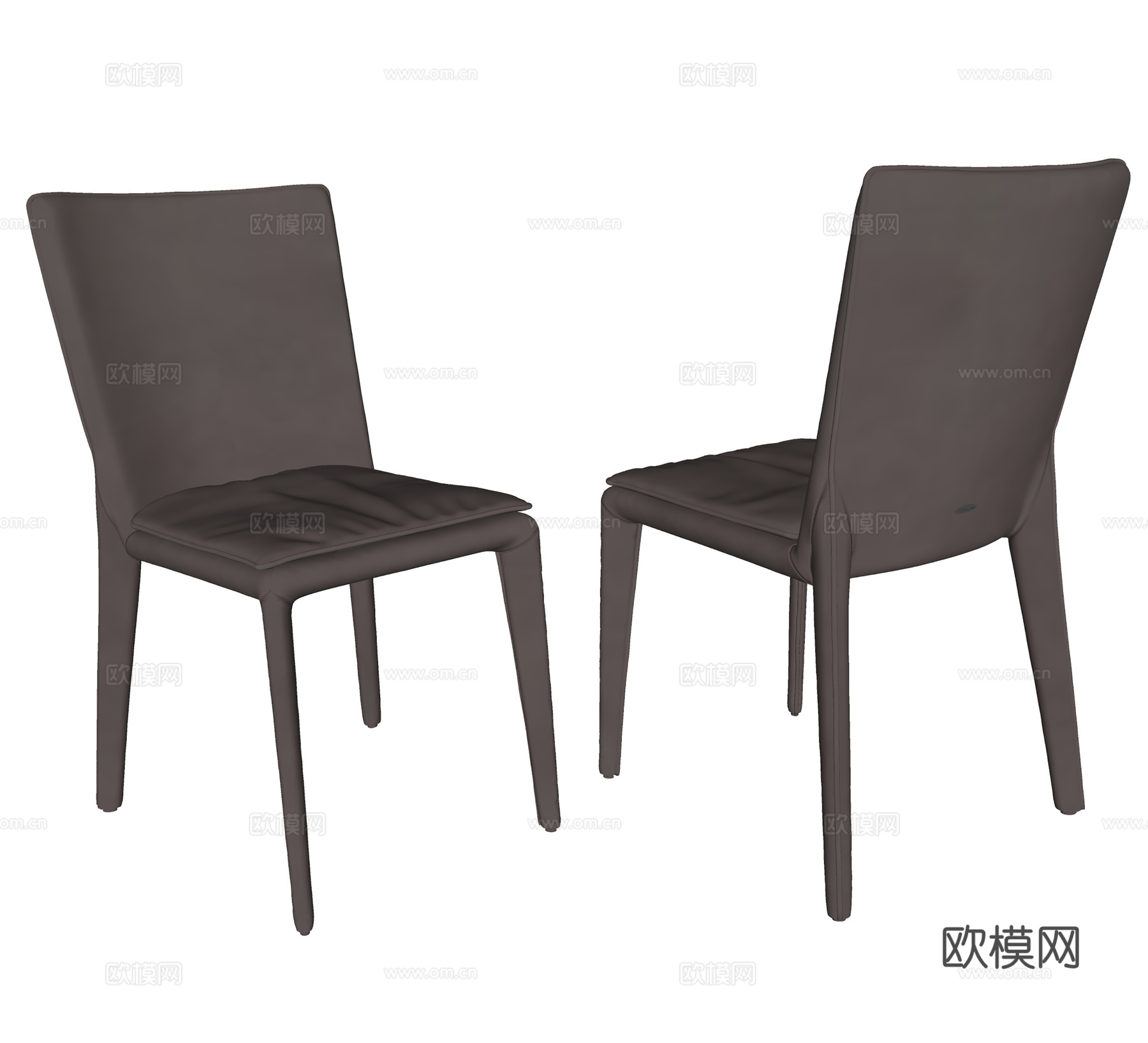 现代休闲椅 皮椅办公椅 单椅餐椅su模型