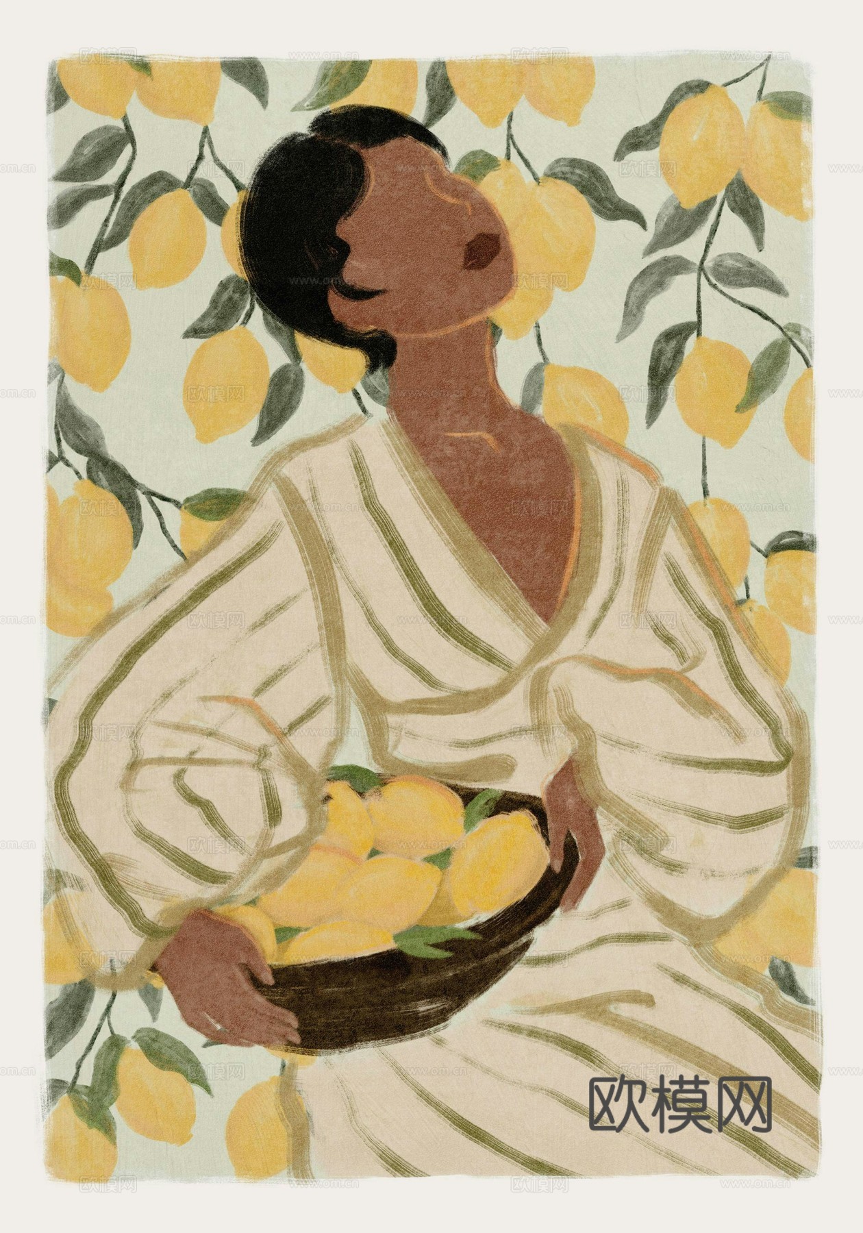 中古风挂画 简约挂画 艺术挂画 彩色挂画