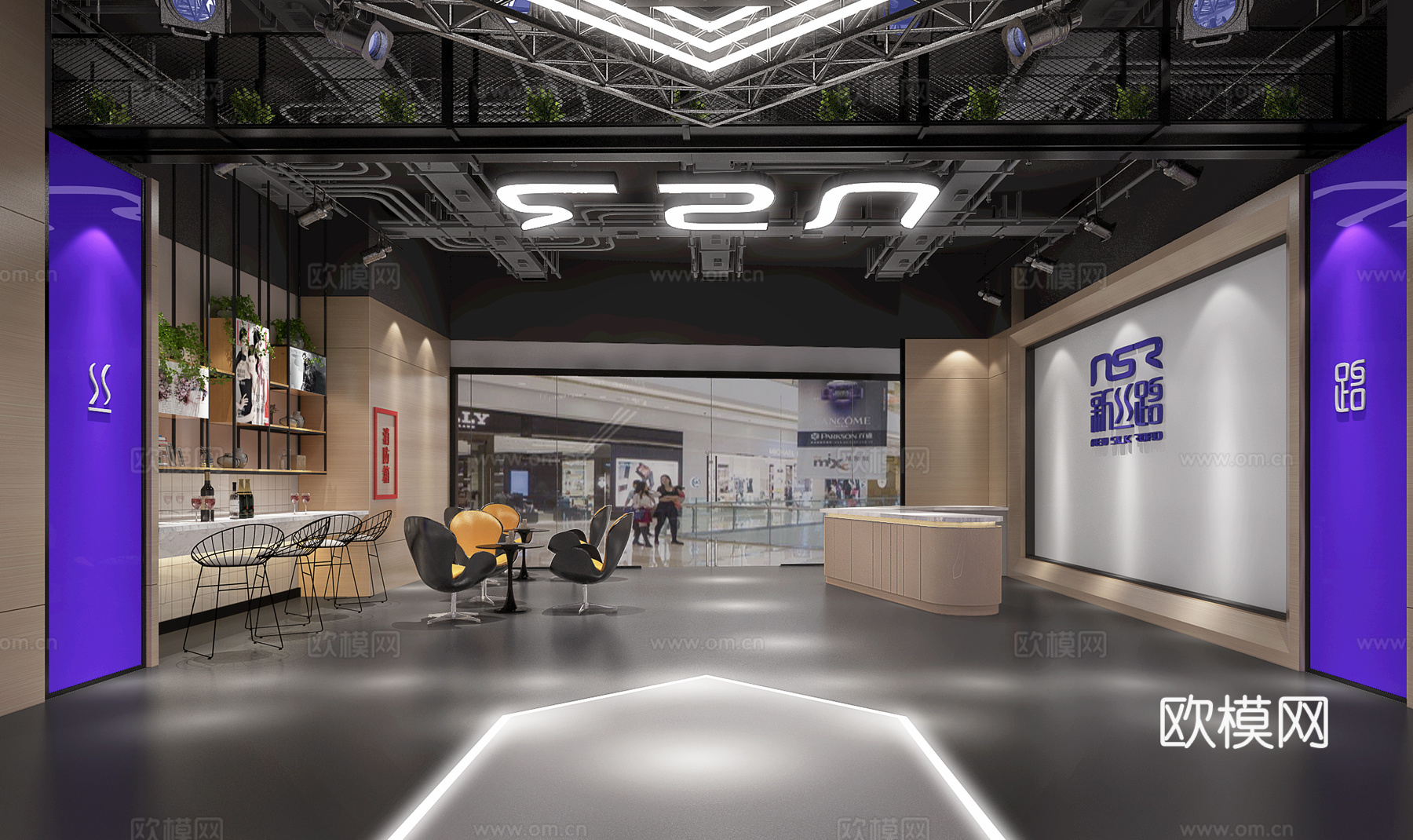 现代新丝路舞台 门店3d模型