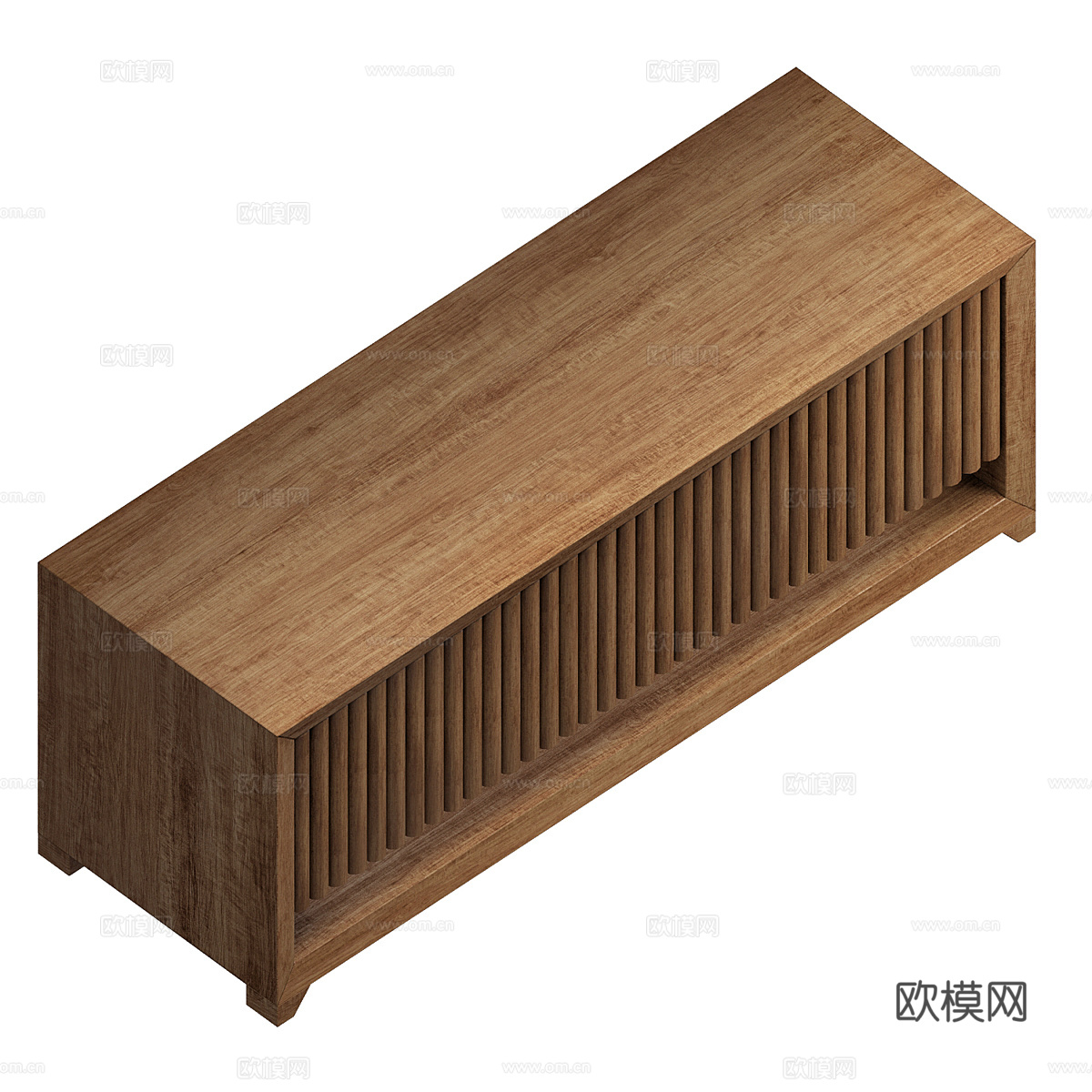 新中式实木电视柜 边柜3d模型
