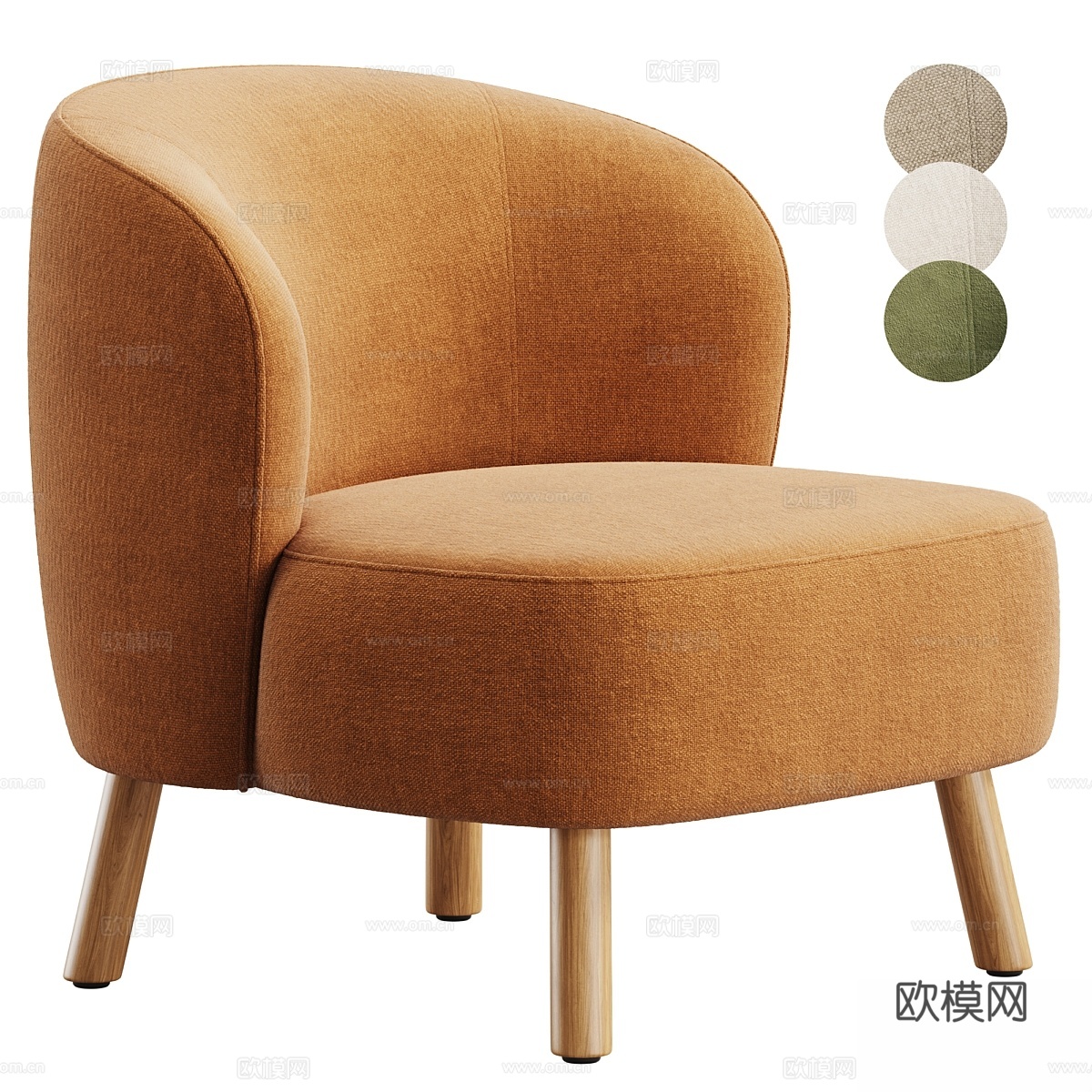 Ulit 休闲椅由 Kave Home3d模型