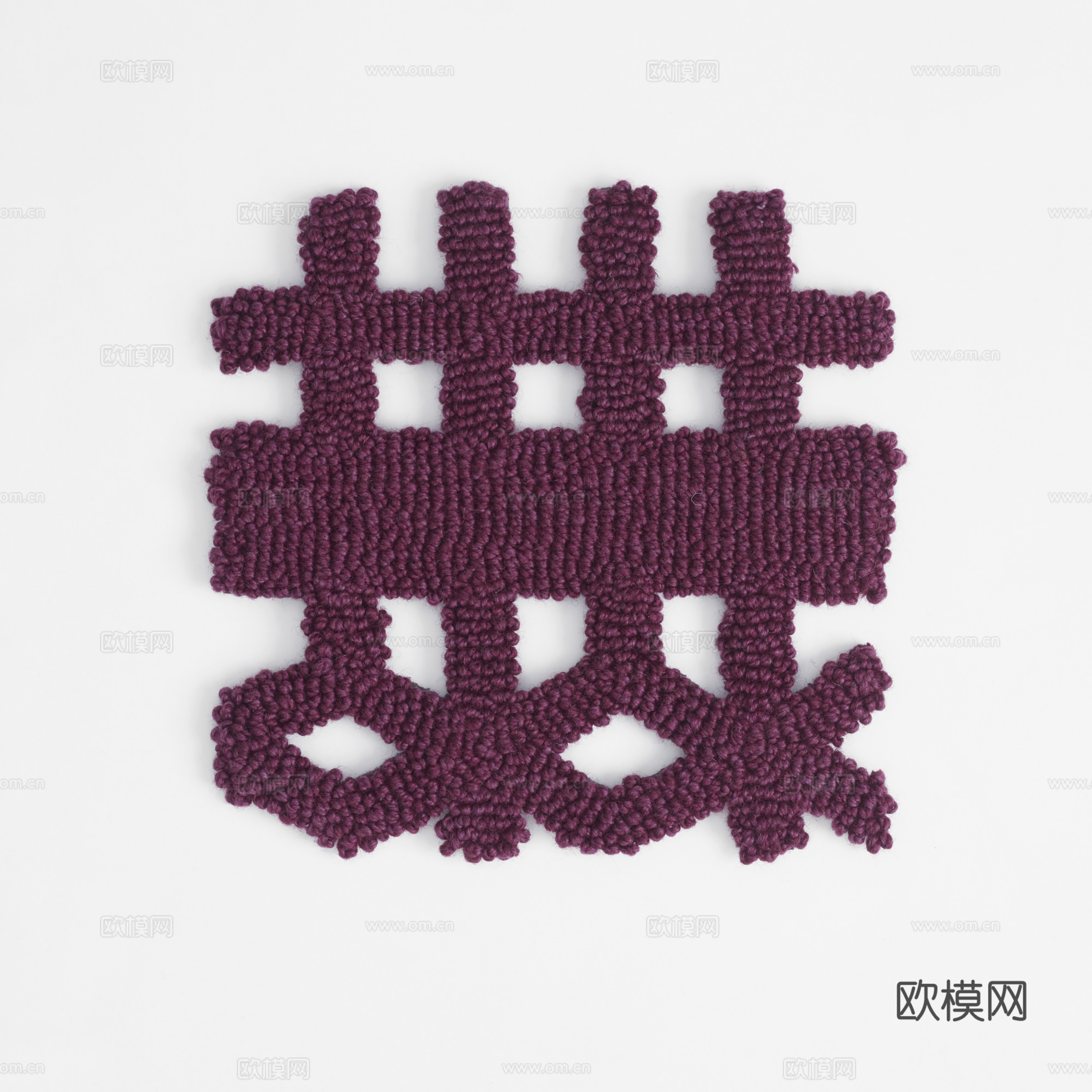 毛线针织布料 异形针织地毯毛毯 布料面料