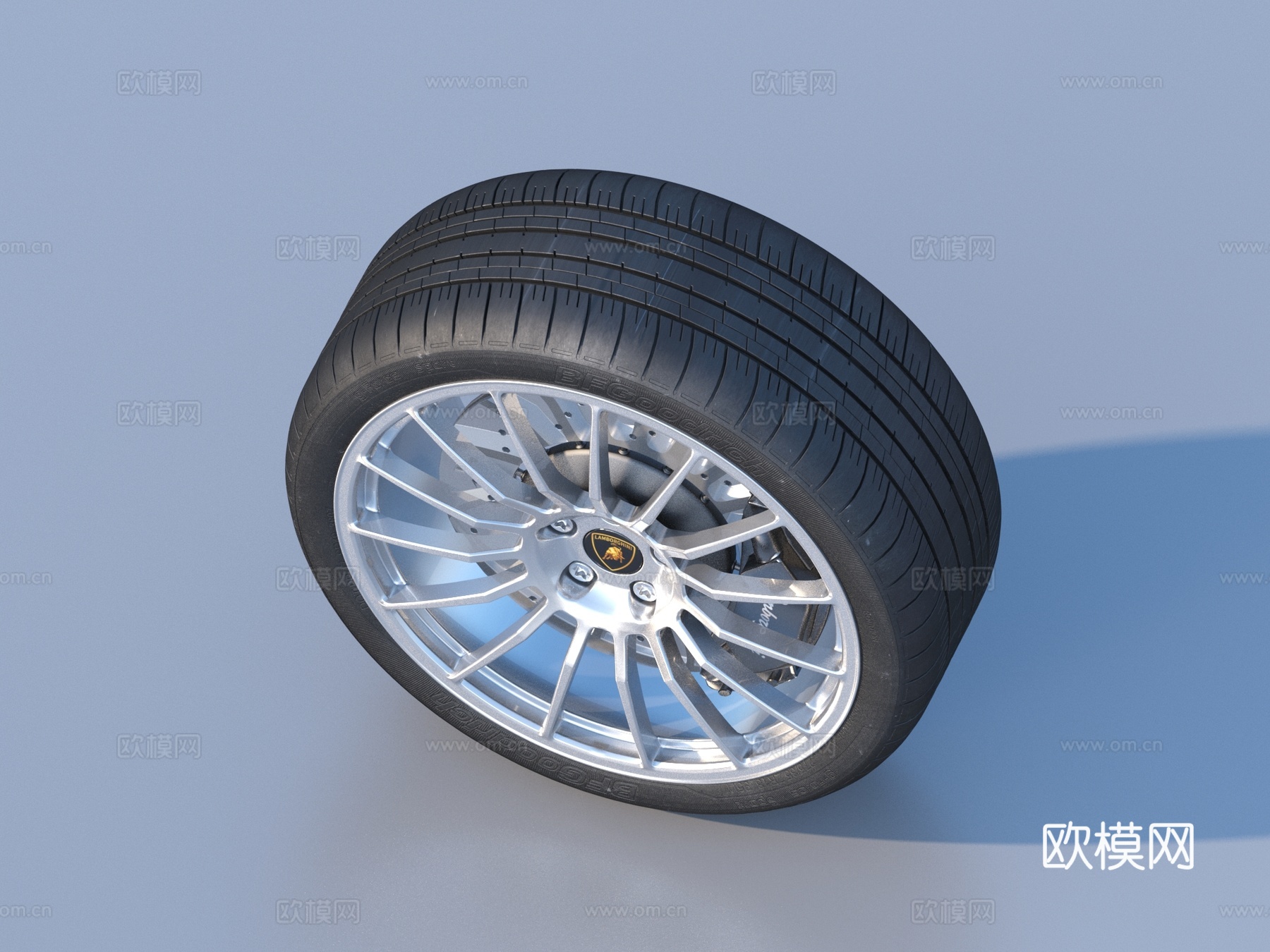 轮胎 汽车车轮 车胎 轮毂3d模型