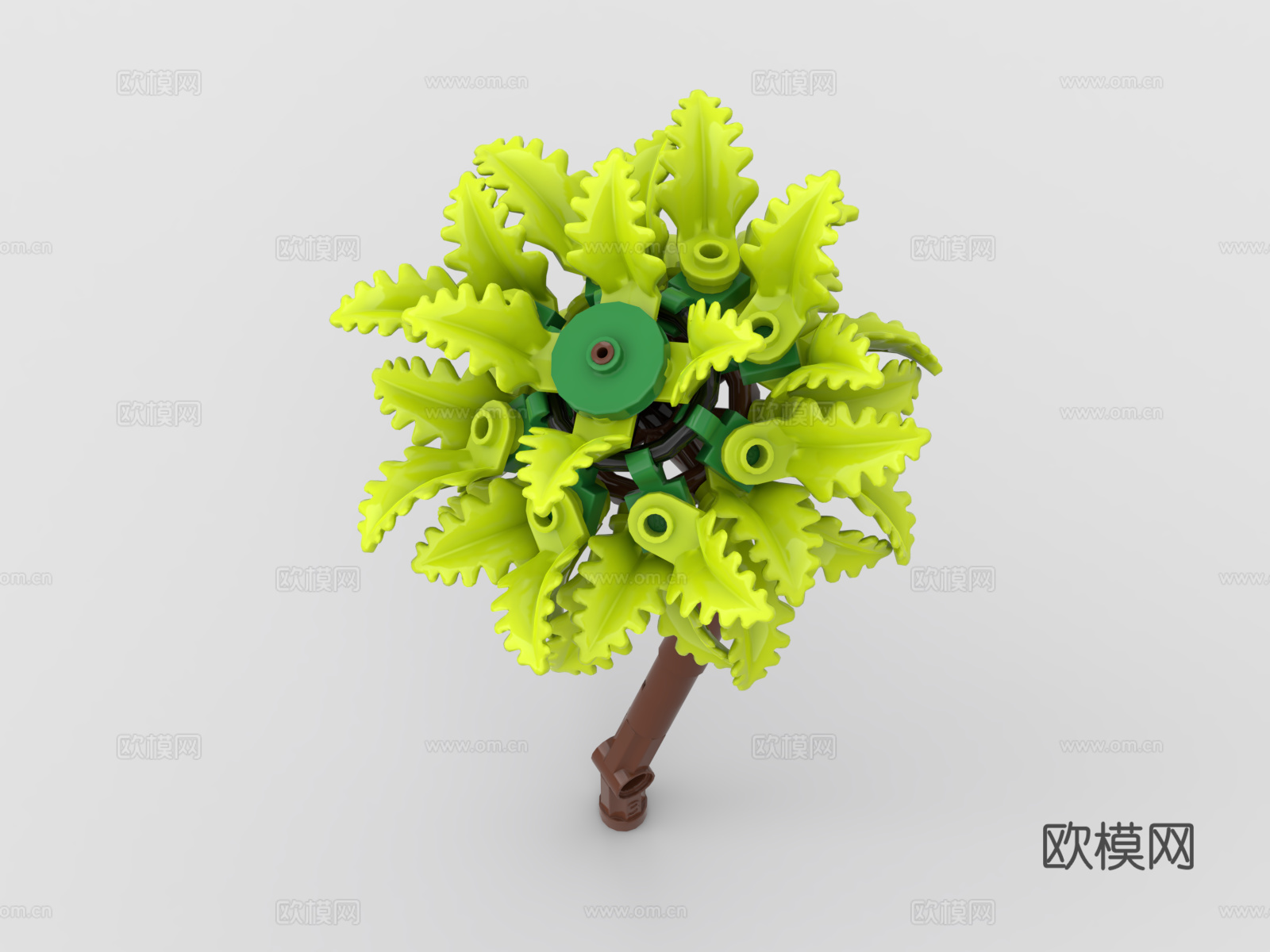 乐高 LEGO 玩具 积木 植物 椰子树 热带植物3d模型