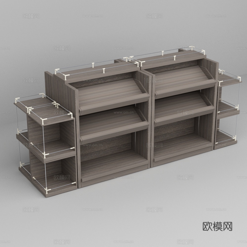 木质红酒中岛柜3d模型下载（渲染图2）