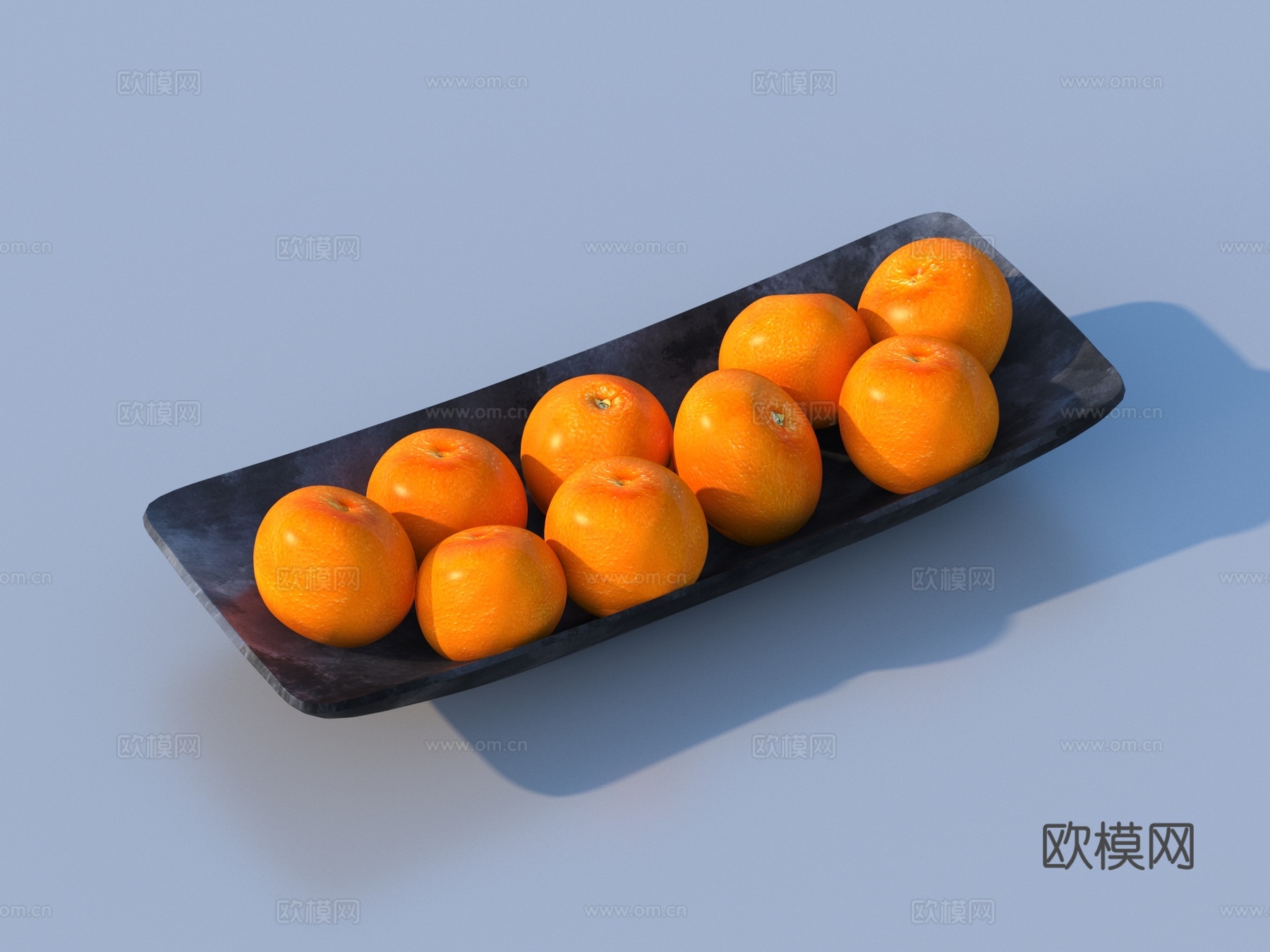 橘子 橙子 果盘su模型