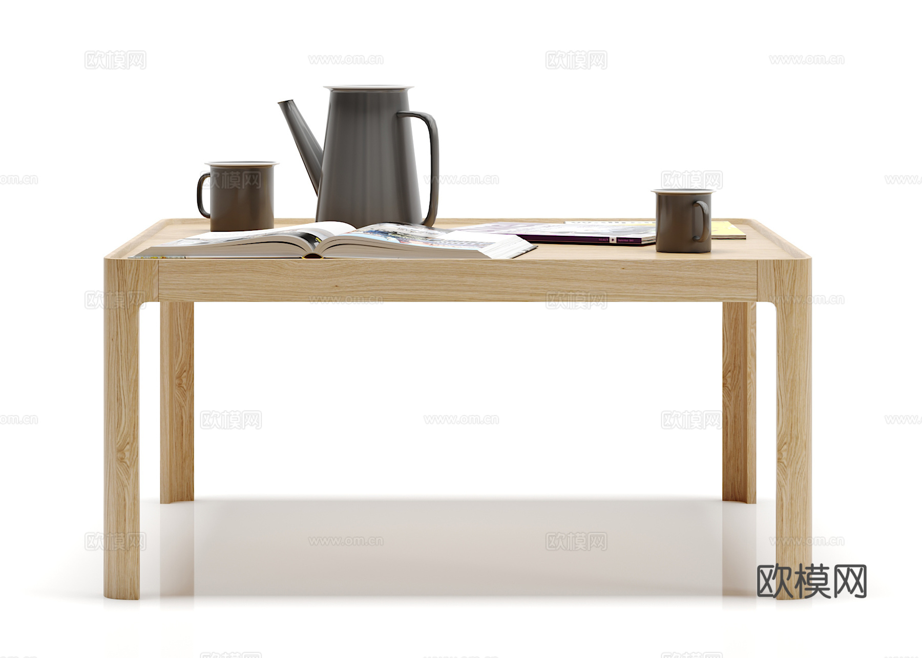 北欧茶几摆件组合3d模型