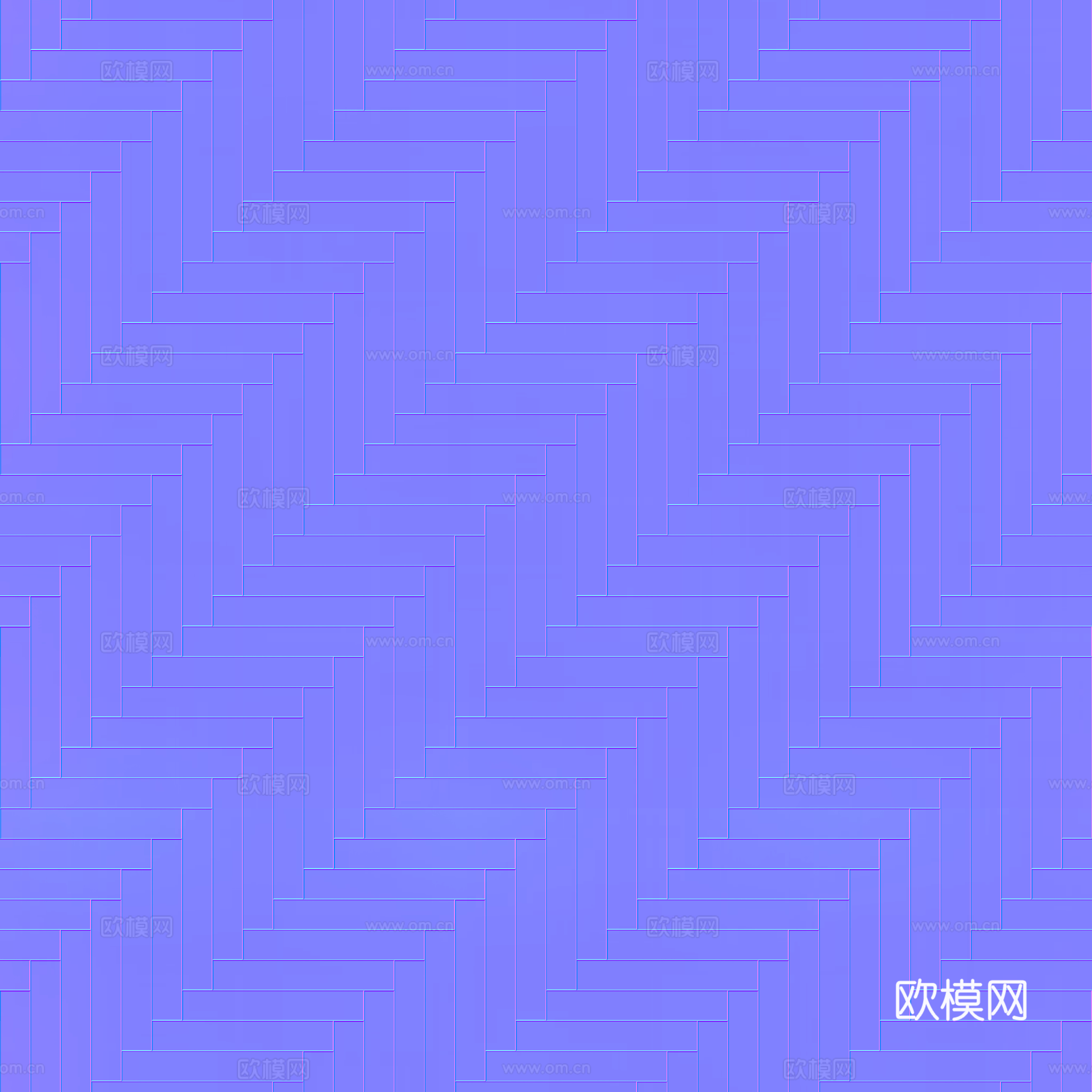 人字拼木地板法线