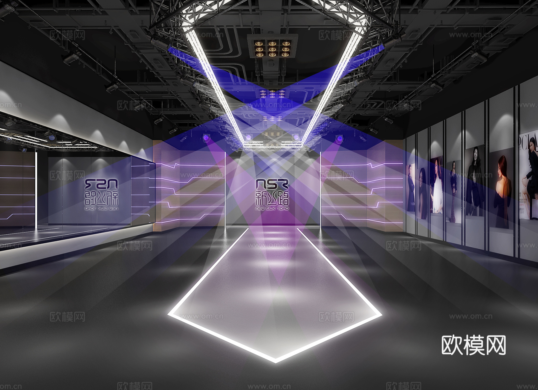 现代新丝路舞台 门店3d模型