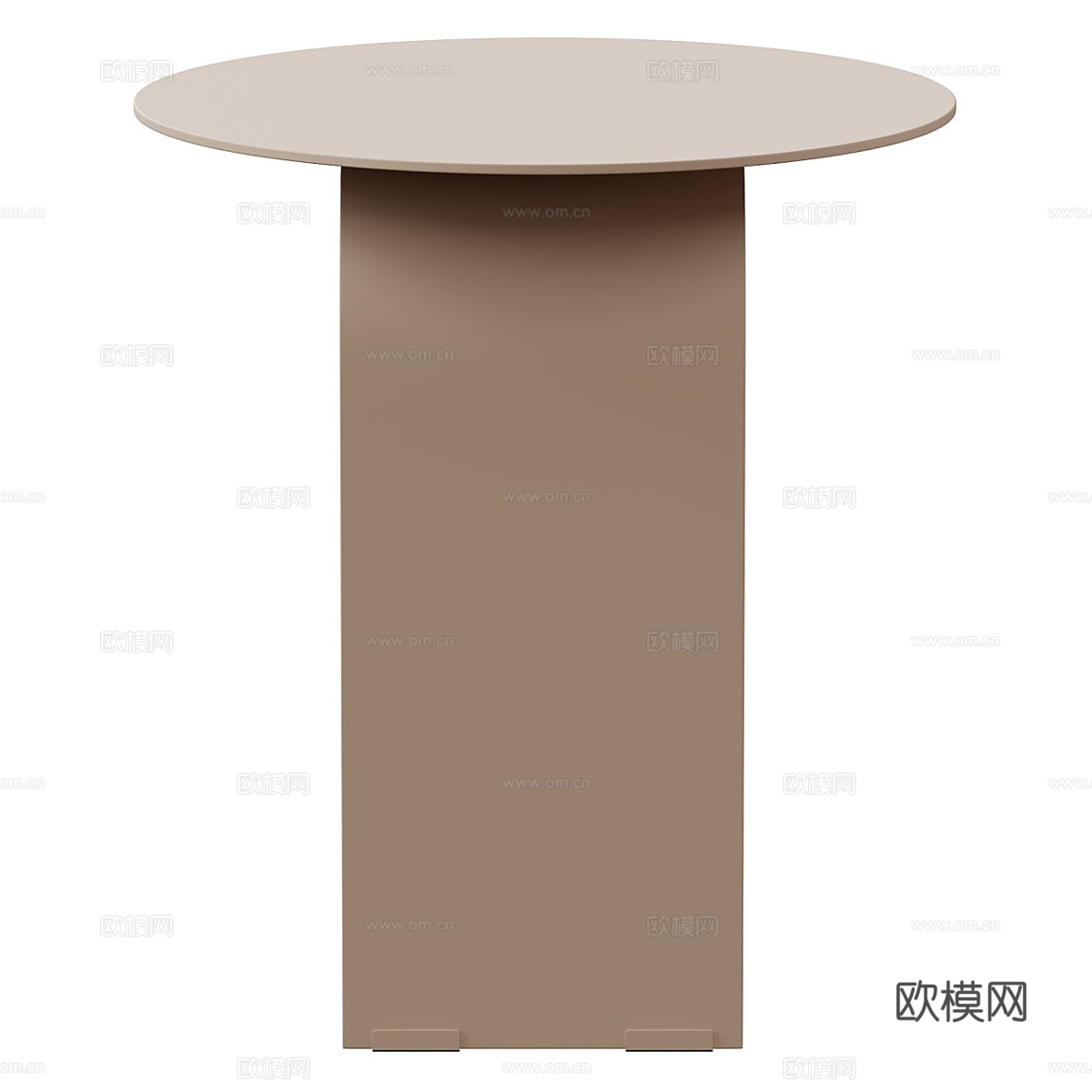 现代意式极简金属圆边几3d模型