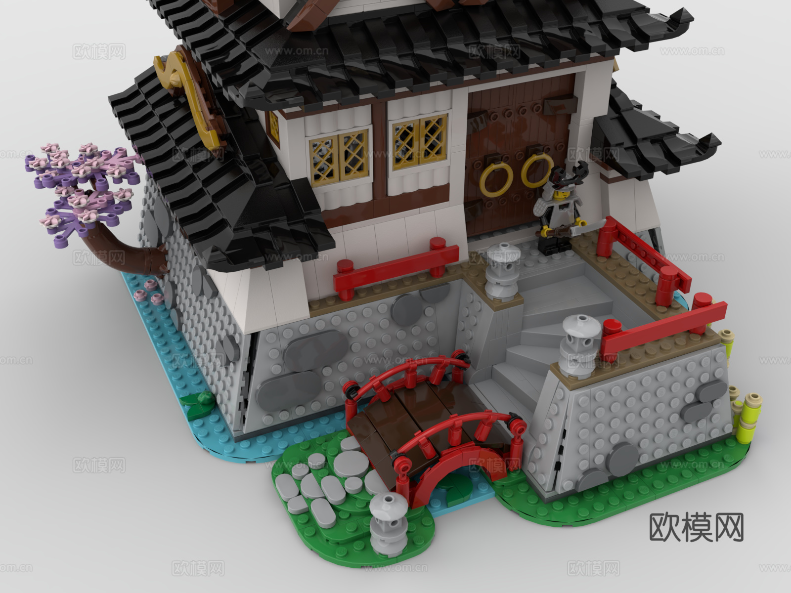 乐高 LEGO 玩具 积木 日式建筑 日式城堡 日式堡垒 日3d模型