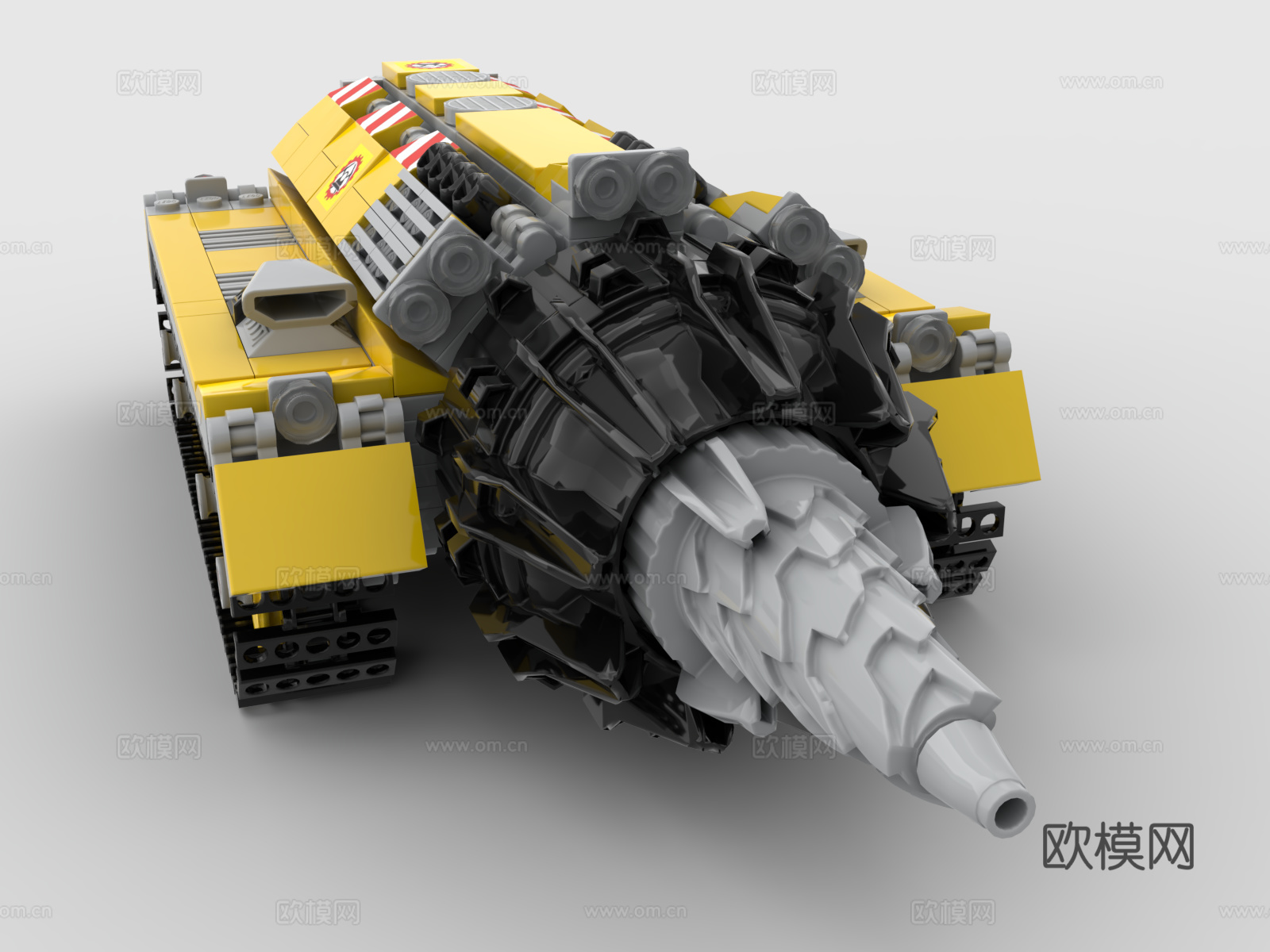 乐高 LEGO 玩具 积木 工程车 钻土机 挖坑机 钻孔机3d模型