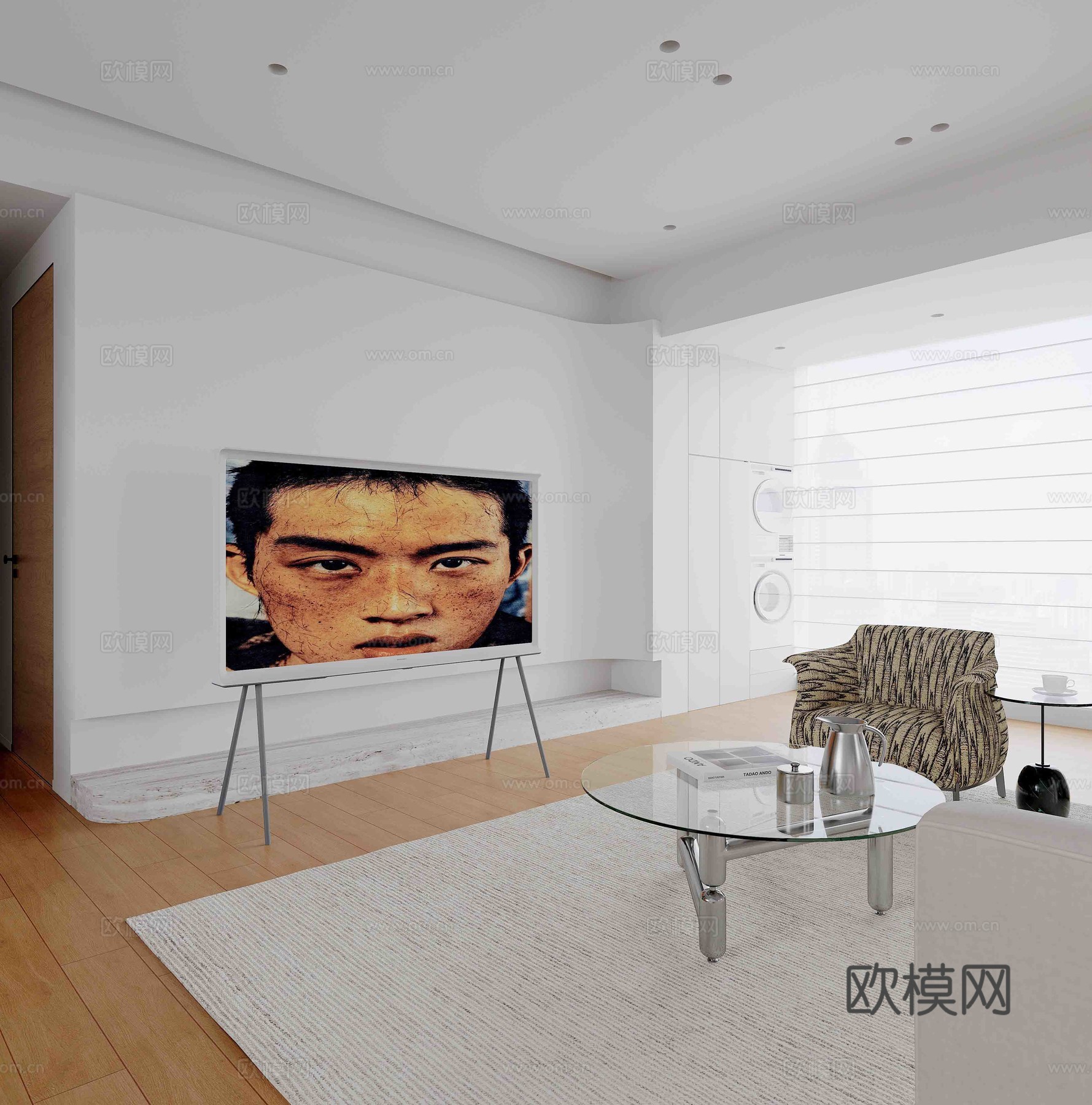 现代极简客整体模型3d模型