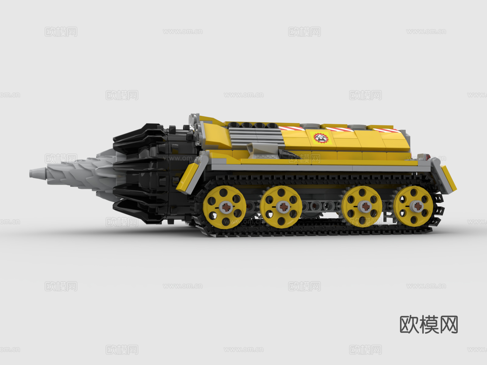 乐高 LEGO 玩具 积木 工程车 钻土机 挖坑机 钻孔机3d模型