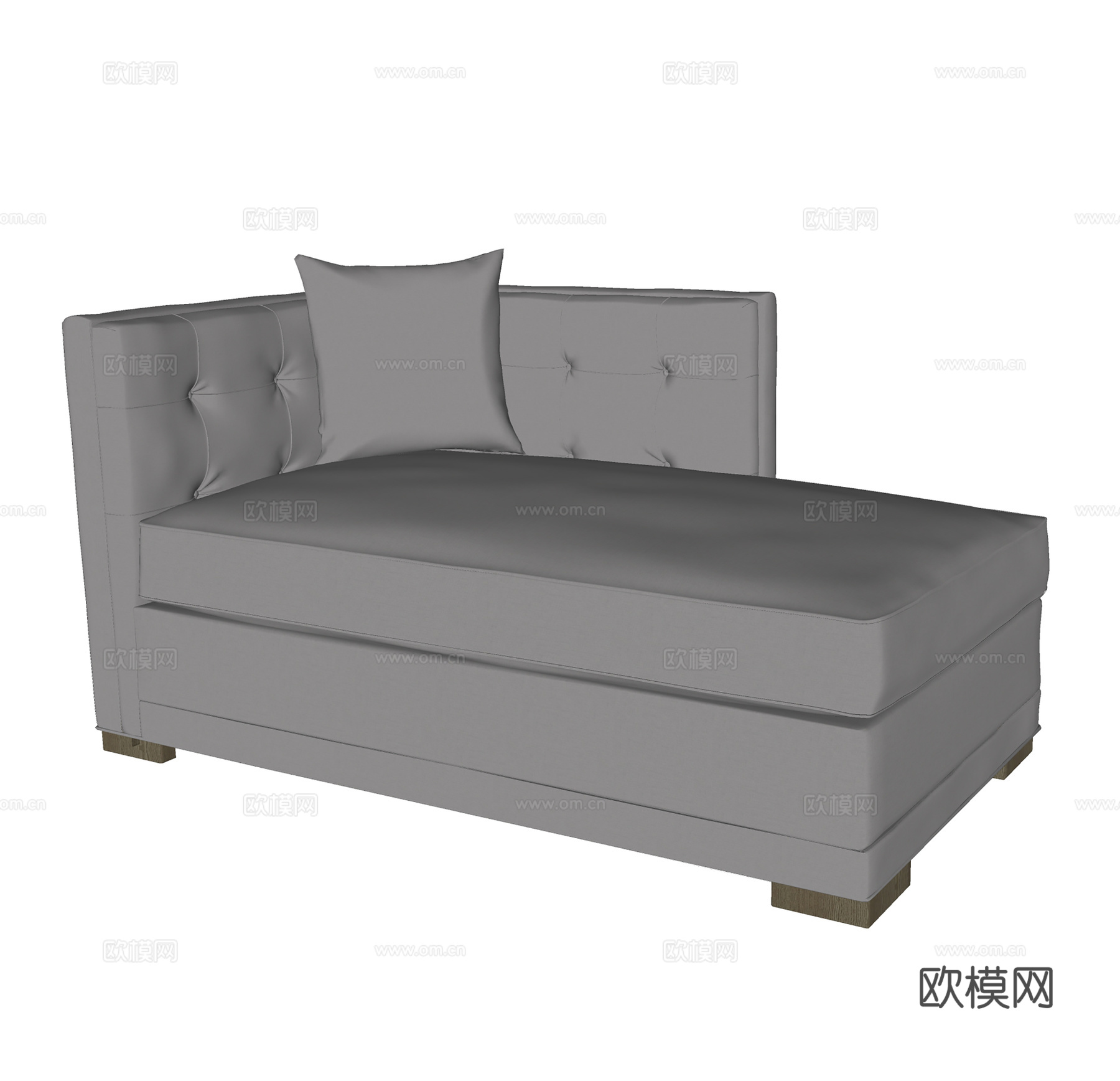 简欧贵妃椅 布椅  躺椅 室内躺椅su模型