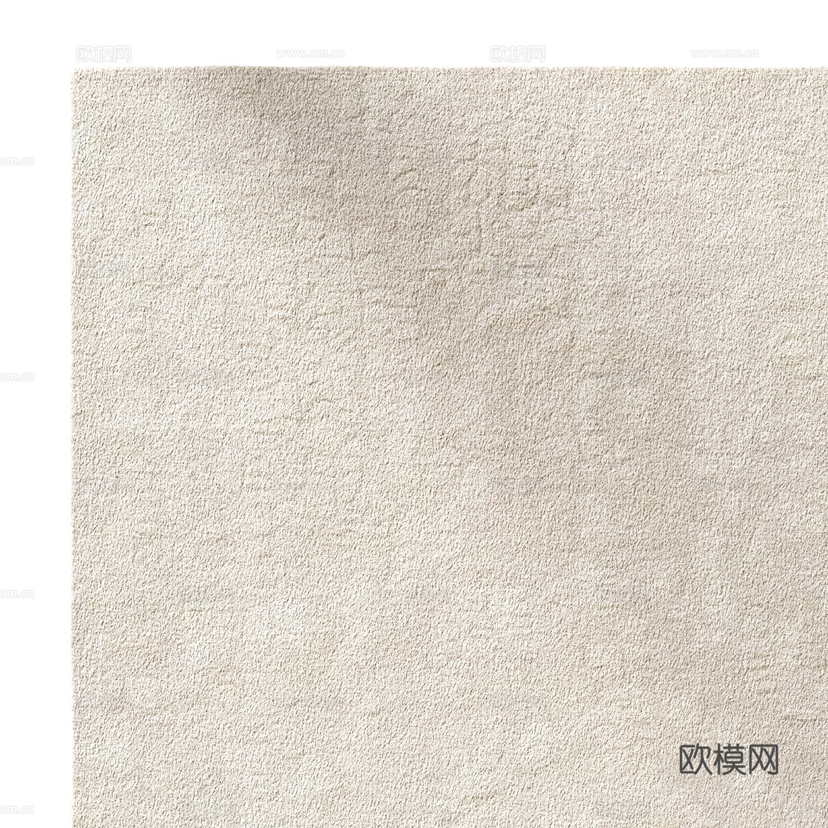 现代奶油风布艺地毯3d模型