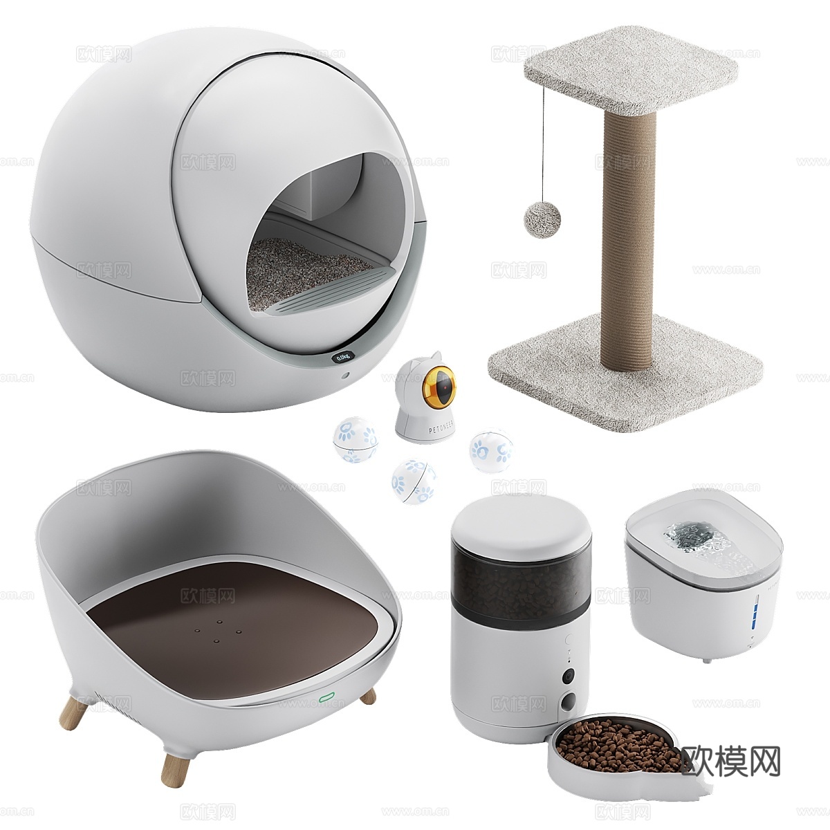 Petoneer 和 Petree 智能宠物配件3d模型
