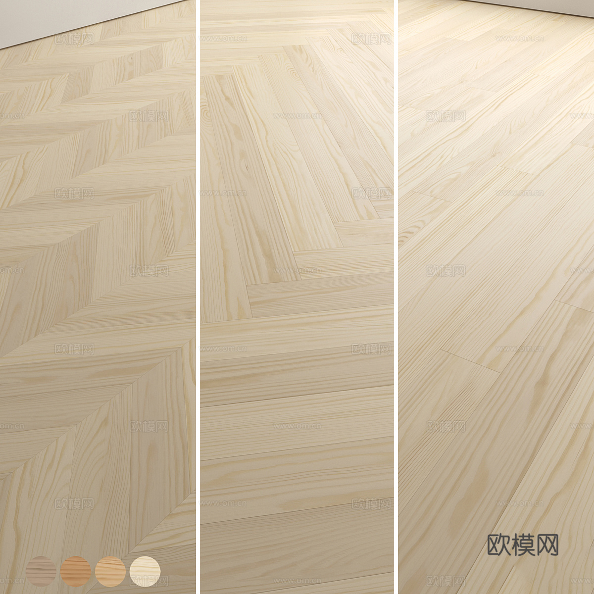 现代木地板材质3d模型