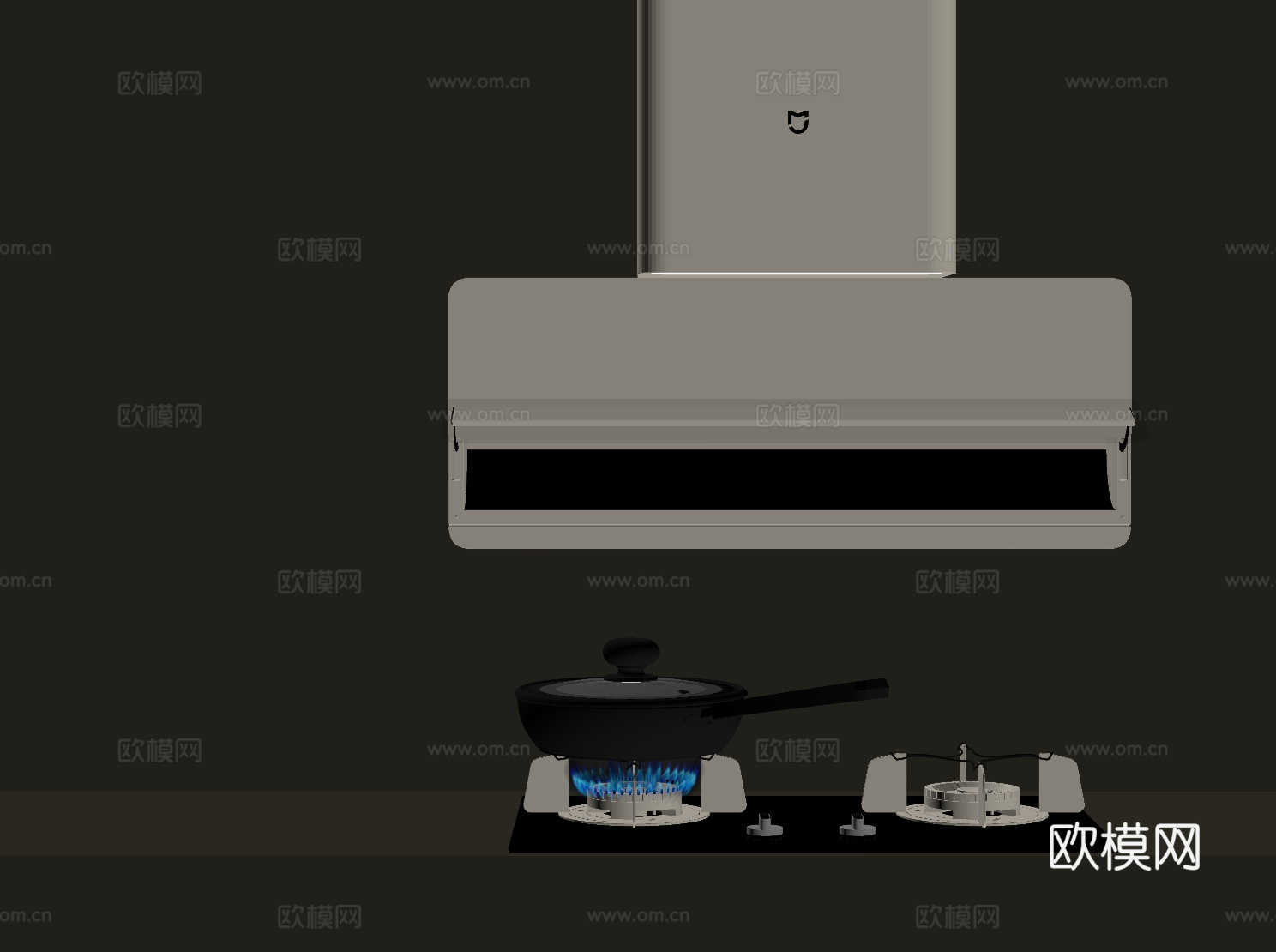 油烟机 燃气灶 厨具 烟机灶具su模型