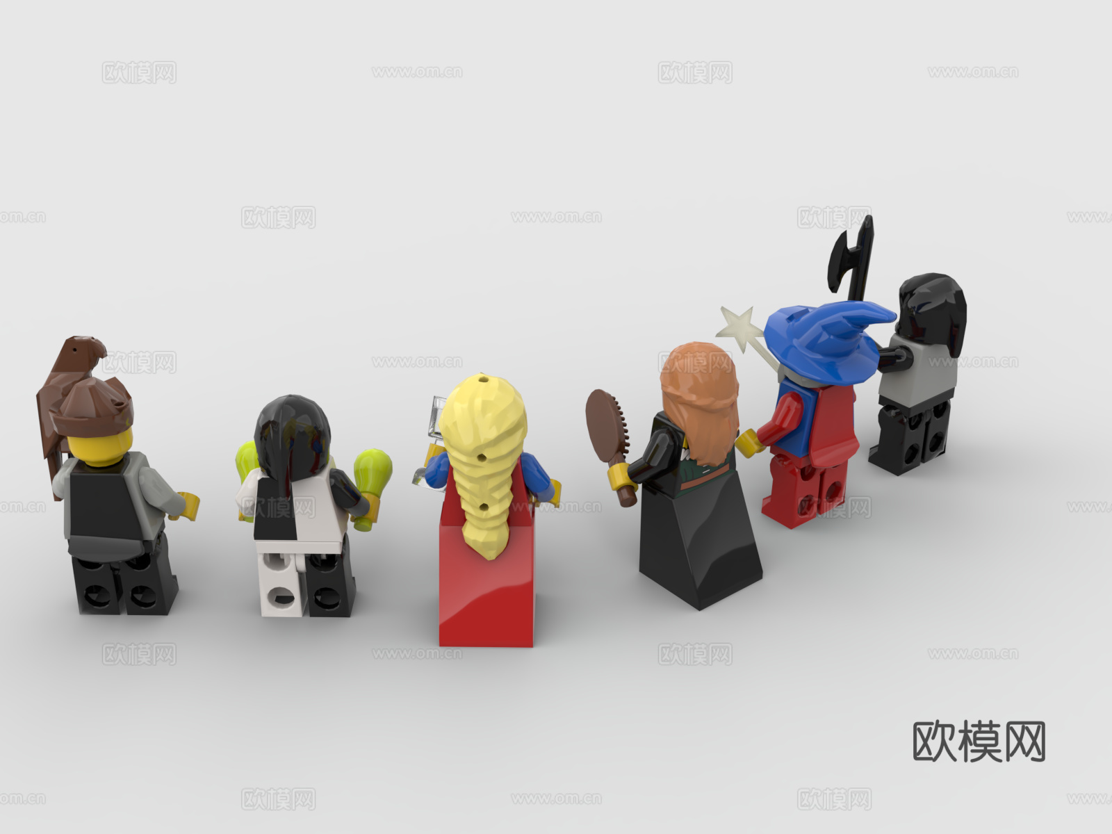 乐高 LEGO 玩具 积木 中世纪风格小人 乐高小人 乐高公3d模型