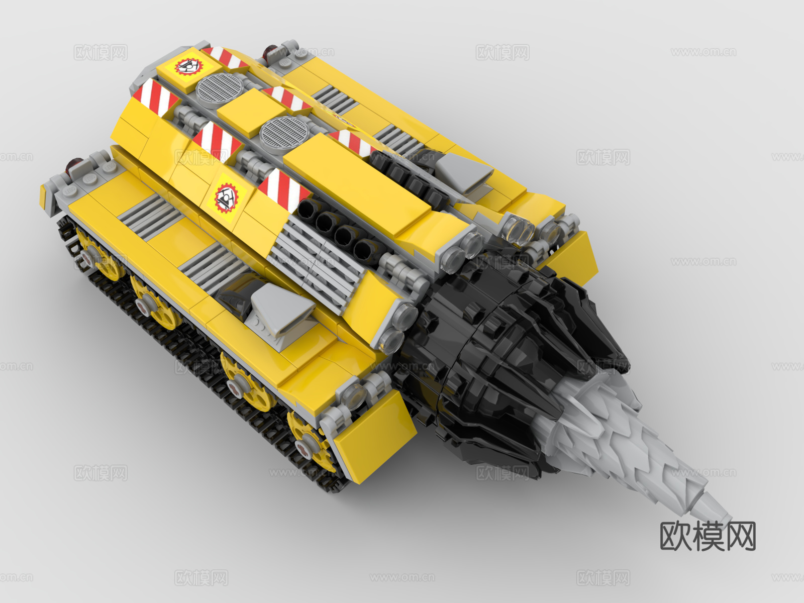 乐高 LEGO 玩具 积木 工程车 钻土机 挖坑机 钻孔机3d模型