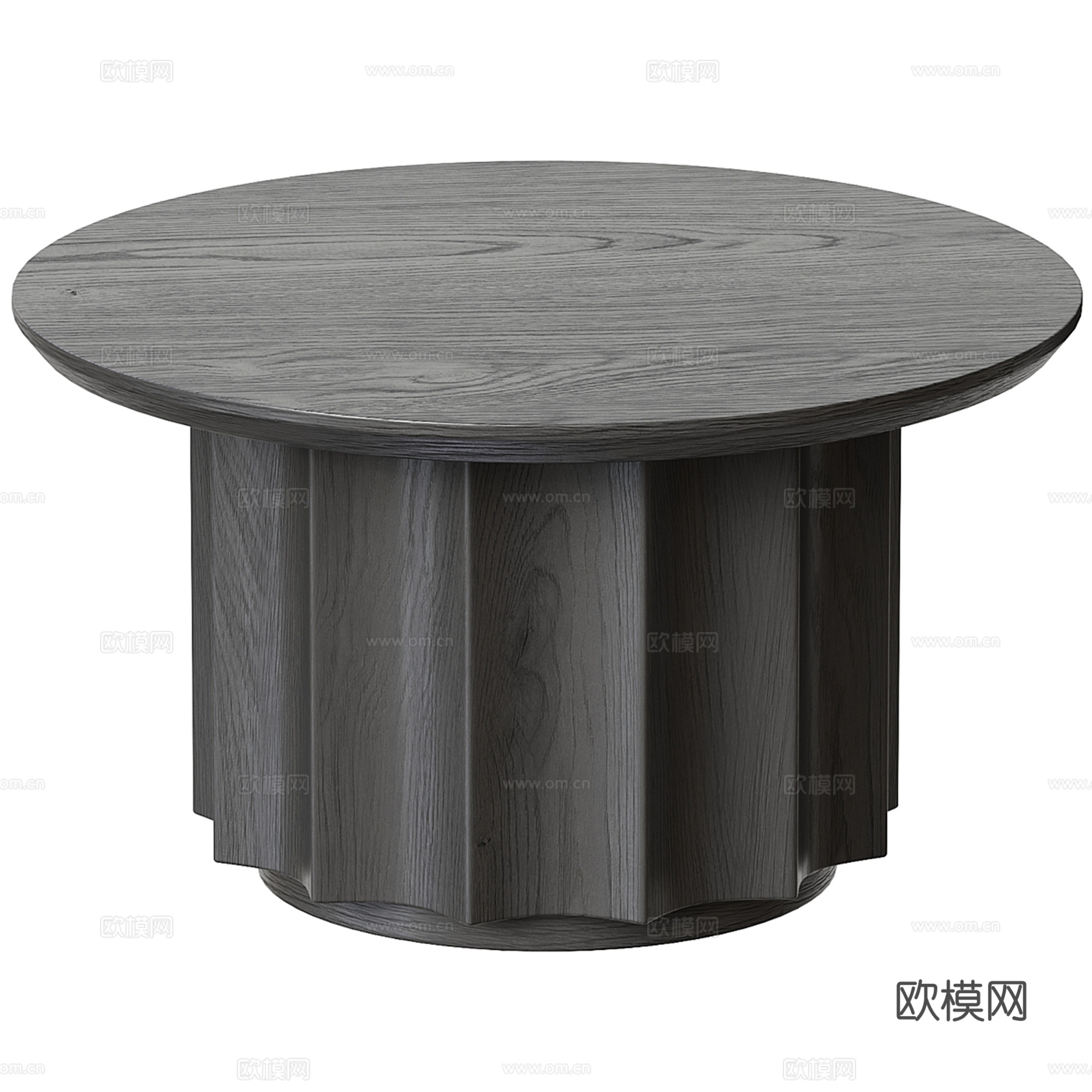 圆形子母茶几组合su模型